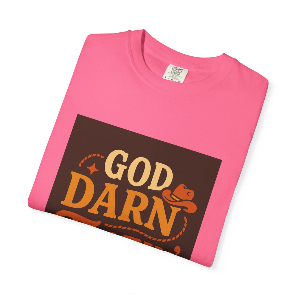 Vintage-Inspired Unisex T-Shirt with 'God Darn Tootin' Graphic - Perfect for Cowpoke Gatherings, Western Themed Events, Gift