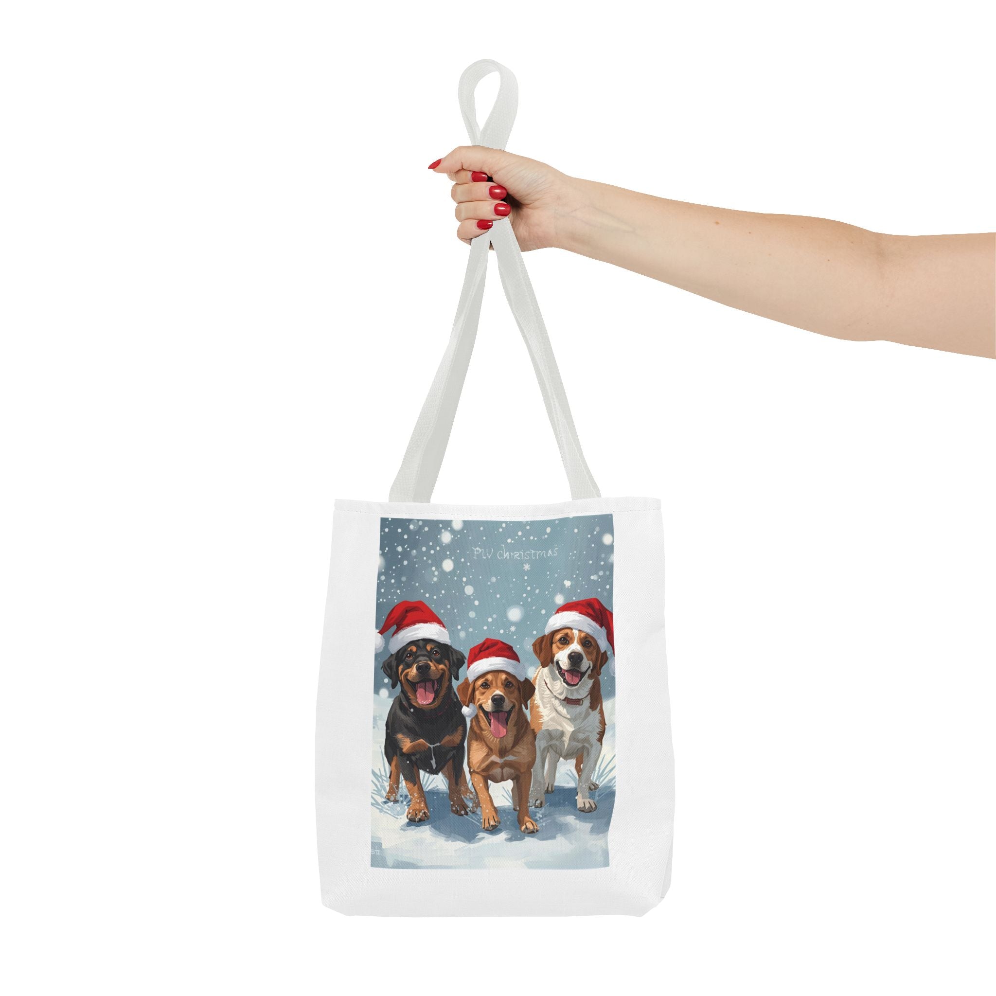 Christmas Dogs Tote Bag | Festive Pet Lover Gift, Snowy Holiday Shopping, Cute Animal Tote, Winter Accessory, Gift for Dog Owners