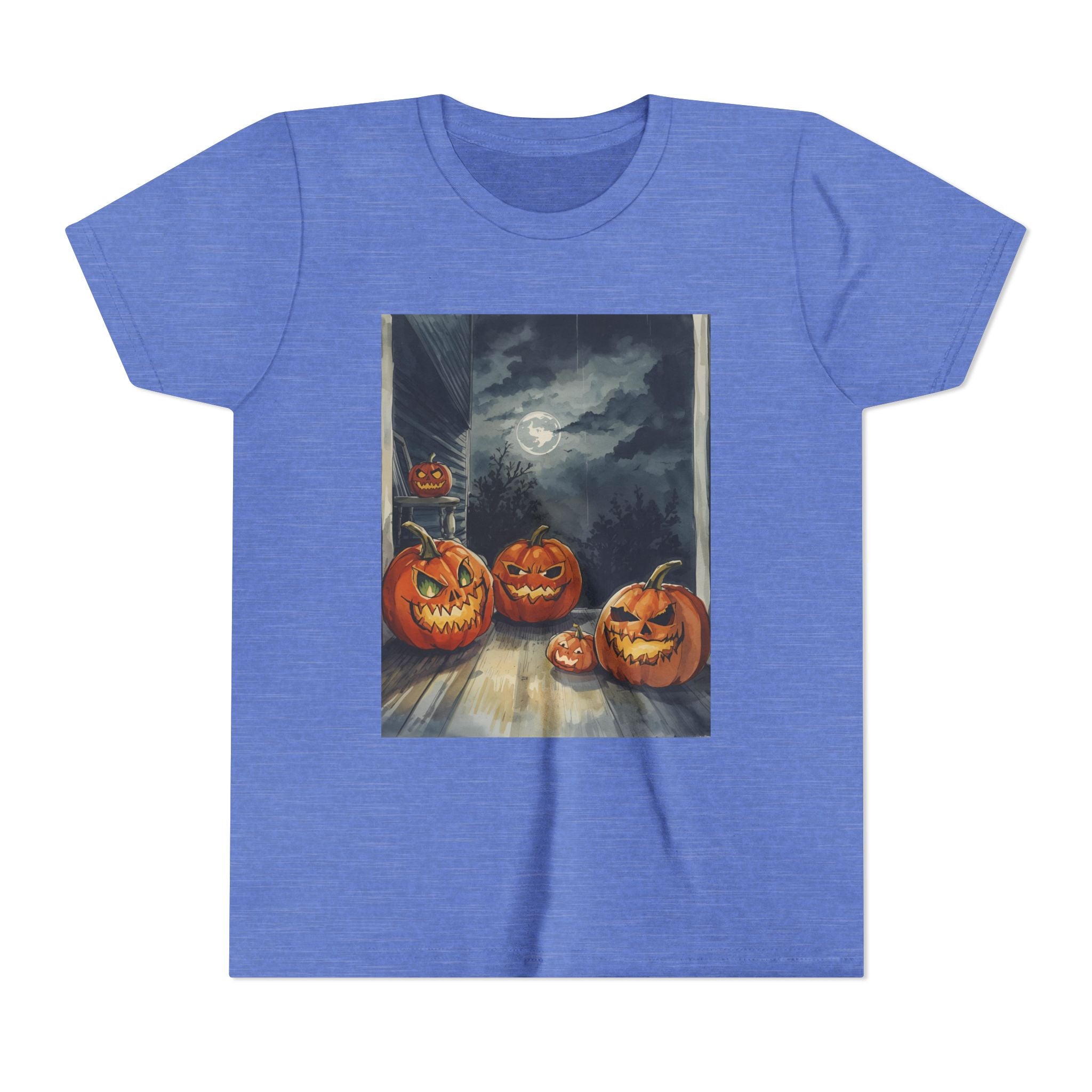 Halloween Pumpkin Scary Youth Short Sleeve Tee