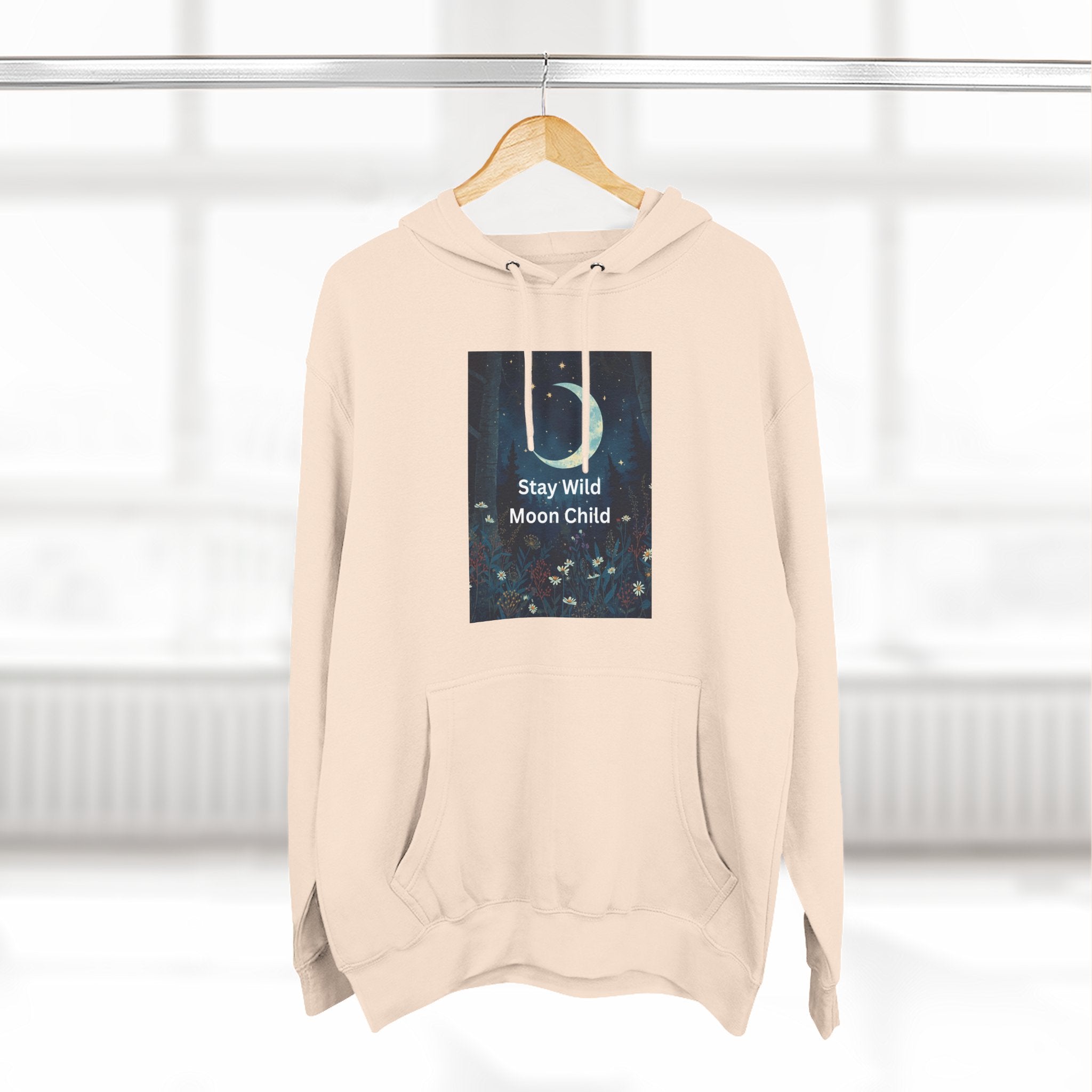 Stay Wild Moon Child Hoodie - Cozy Fleece, Celestial Vibes, Perfect for Nature Lovers, Gifts for All Occasions, Unisex Apparel