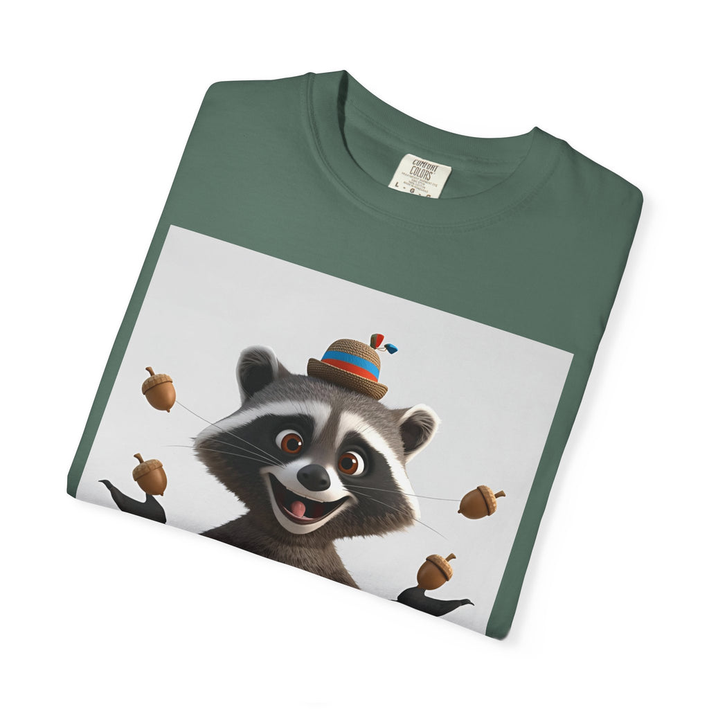 Whimsical Raccoon T-Shirt, Unisex Graphic Tee, Cute Animal Shirt, Fun Gift for Kids and Adults, Quirky Nature Lover Apparel, Party Wear