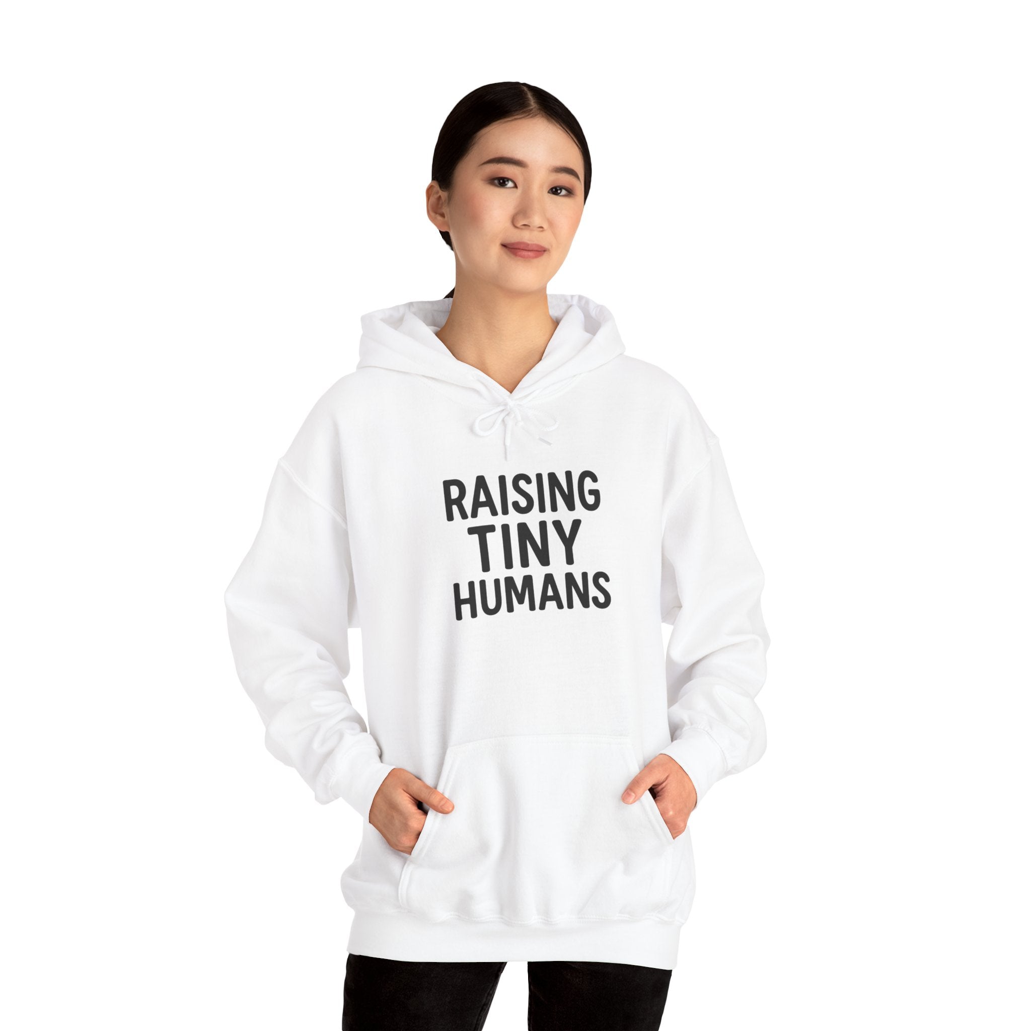 Mama Mode Raising Tiny Humans Hoodie – Funny Parenting Pullover for New Parents