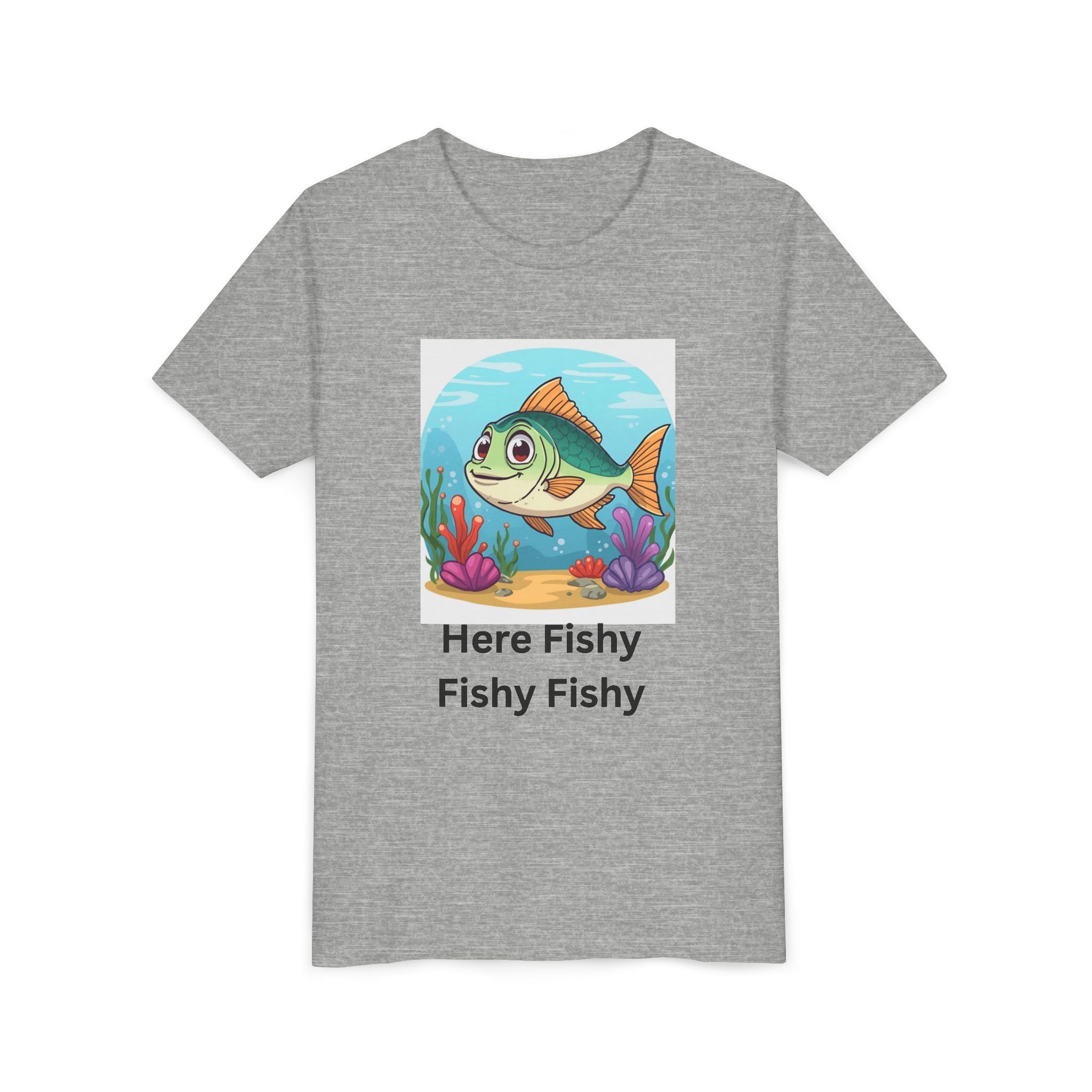 Here Fishy Fishy Fishy Youth Short Sleeve Tee
