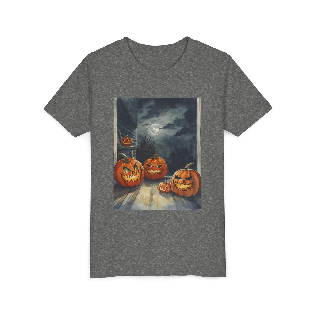 Halloween Pumpkin Scary Youth Short Sleeve Tee