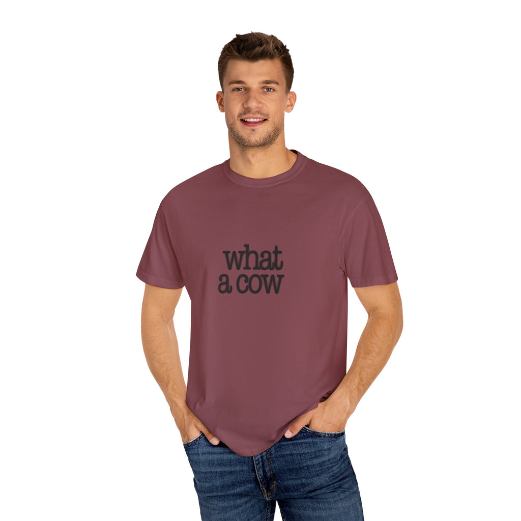 What a Cow Unisex Garment-Dyed T-Shirt, Funny Graphic Tee, Gift for Cow Lovers, Casual Wear, Farm Animal Apparel, Ideal for Birthdays, [...]