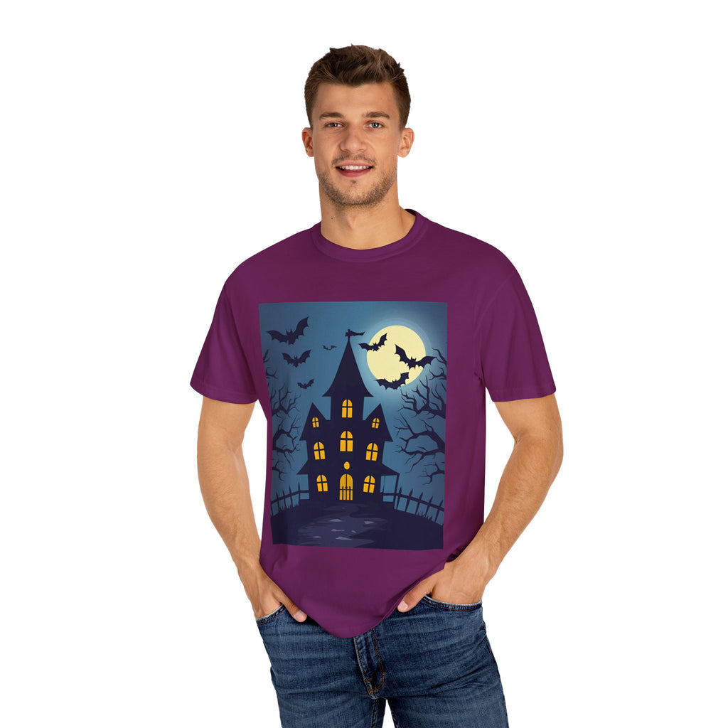 Haunted House Graphic T-Shirt | Halloween Tee, Unisex Shirt, Spooky Top, Fall Apparel, Gift for Halloween Lovers
