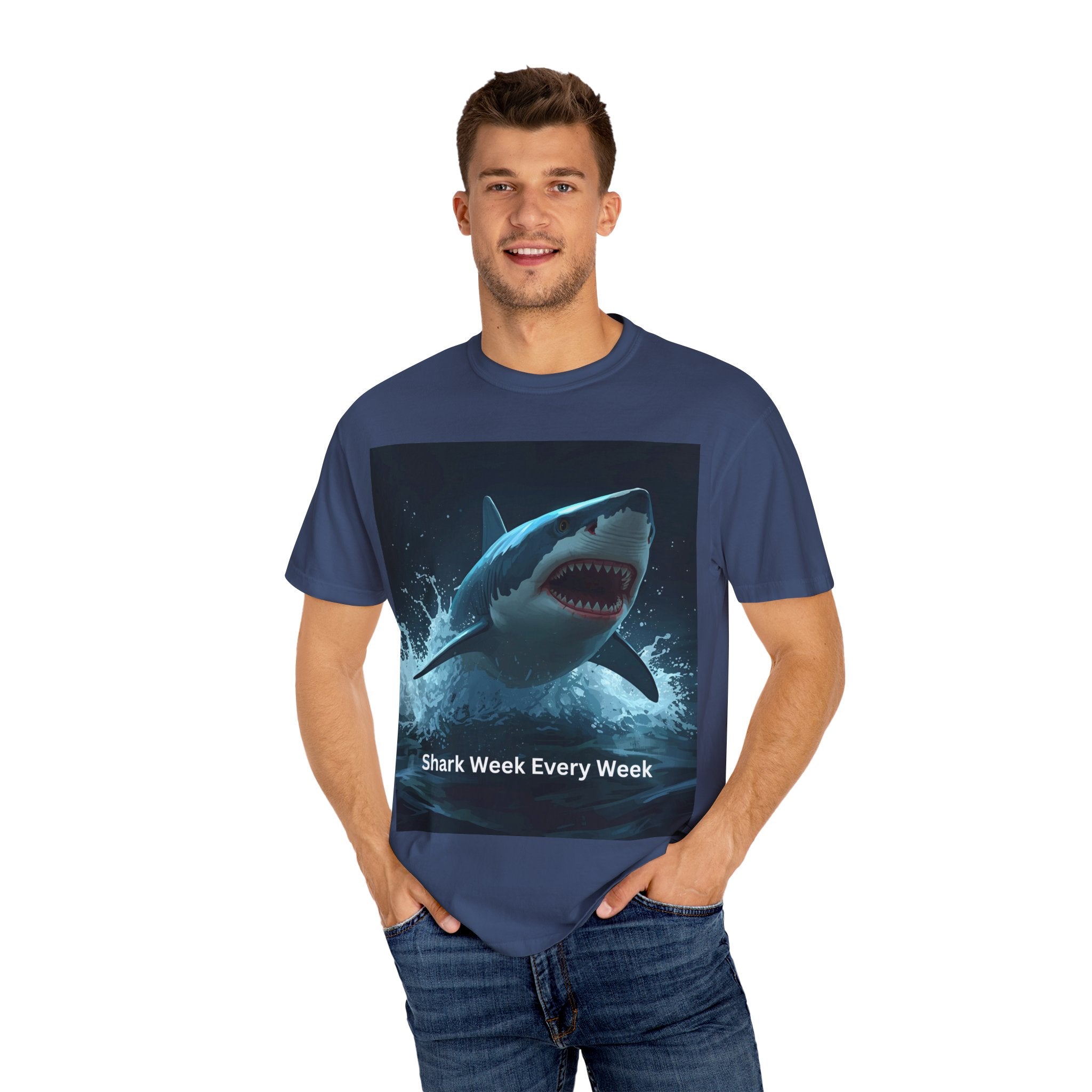 Shark Week Unisex T-Shirt | Fun Ocean Lover Tee, Summer Beachwear, Gift for Shark Fans, Party Outfit, Ocean Conservation Awareness