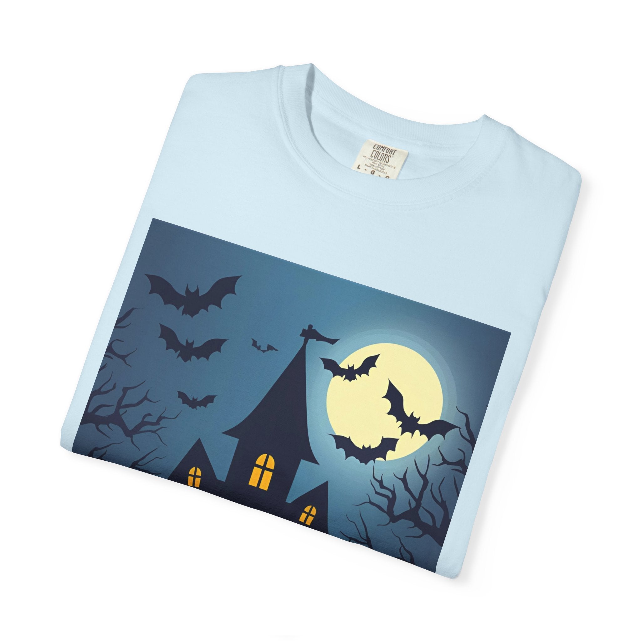 Haunted House T-Shirt, Spooky Halloween Tee, Unisex Shirt, Fall Apparel, Ghostly Graphic Tee, October Celebration Outfit