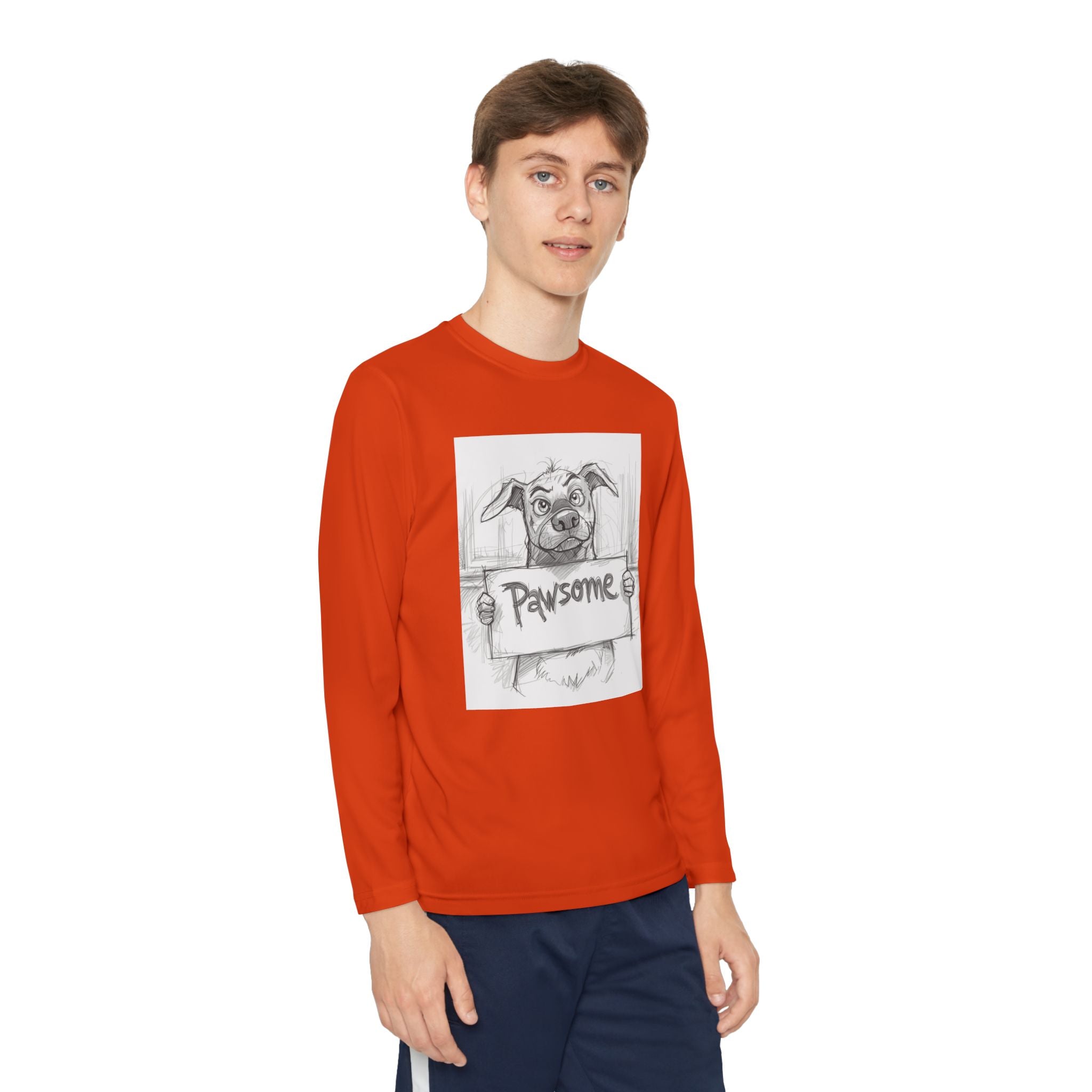 Pawsome Dog Youth Long Sleeve Competitor Tee