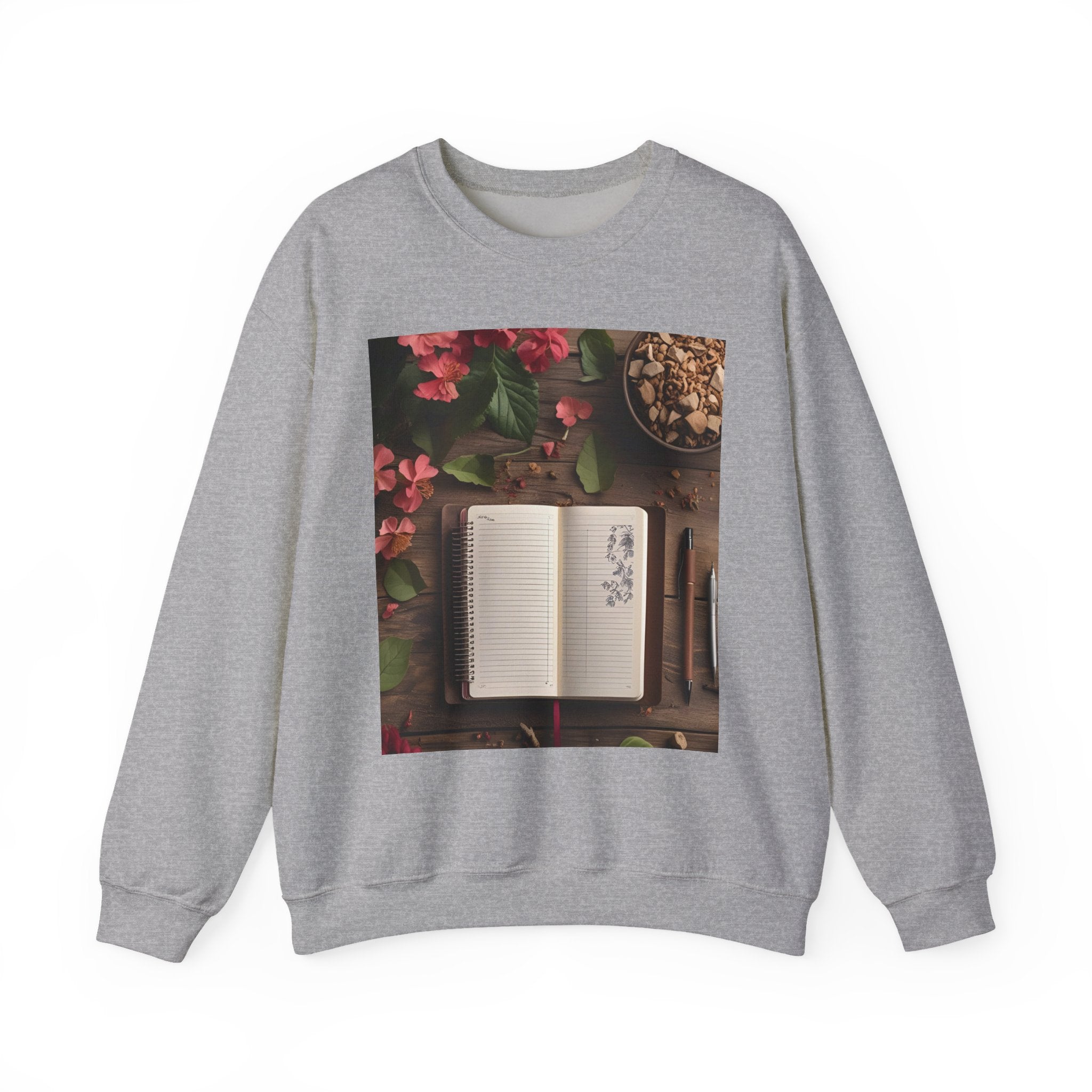 Floral Inspirational Sweatshirt | Cozy Crewneck for Writers, Nature Lovers, Journal Enthusiasts, Perfect Gift for Friends