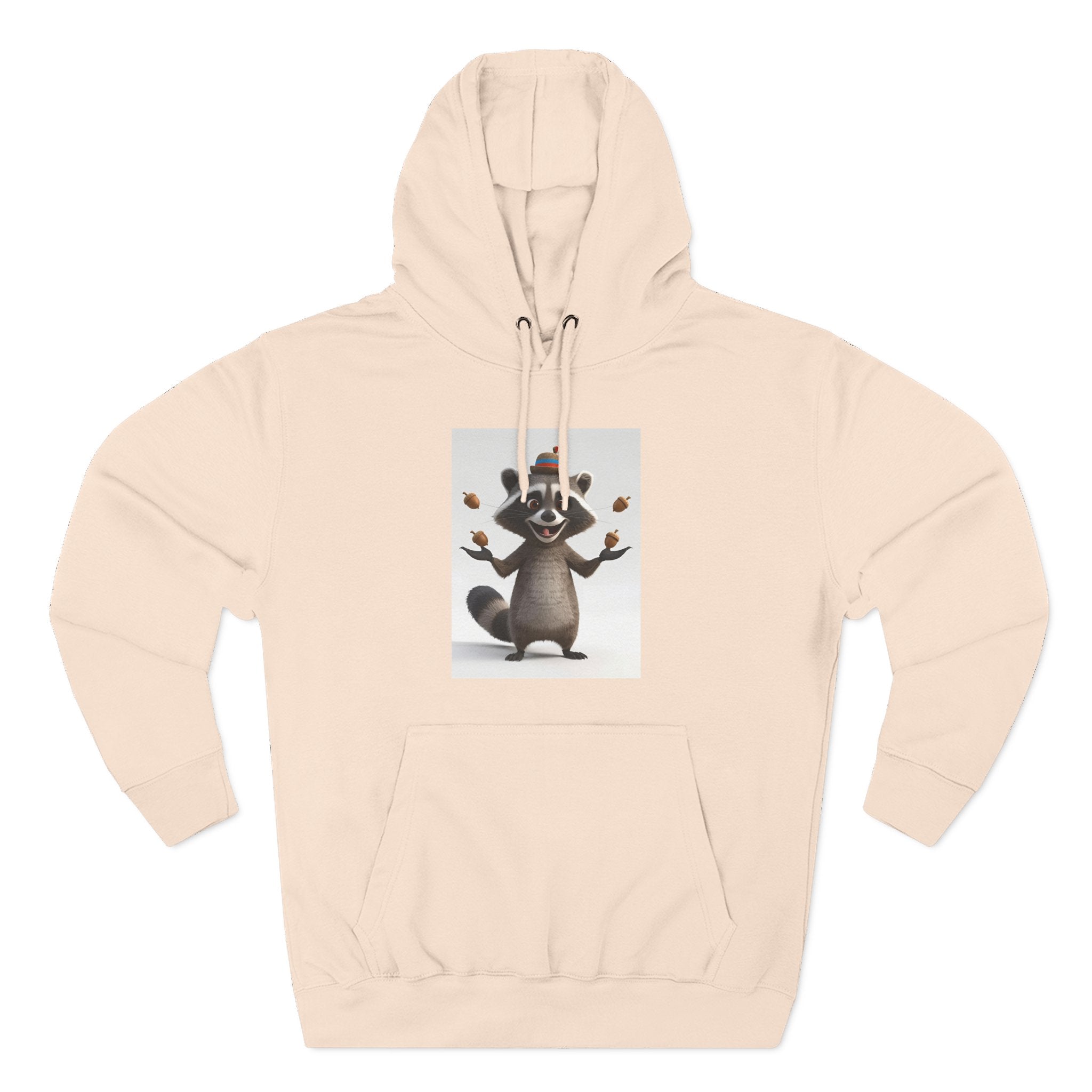 Raccoon Three-Panel Fleece Hoodie