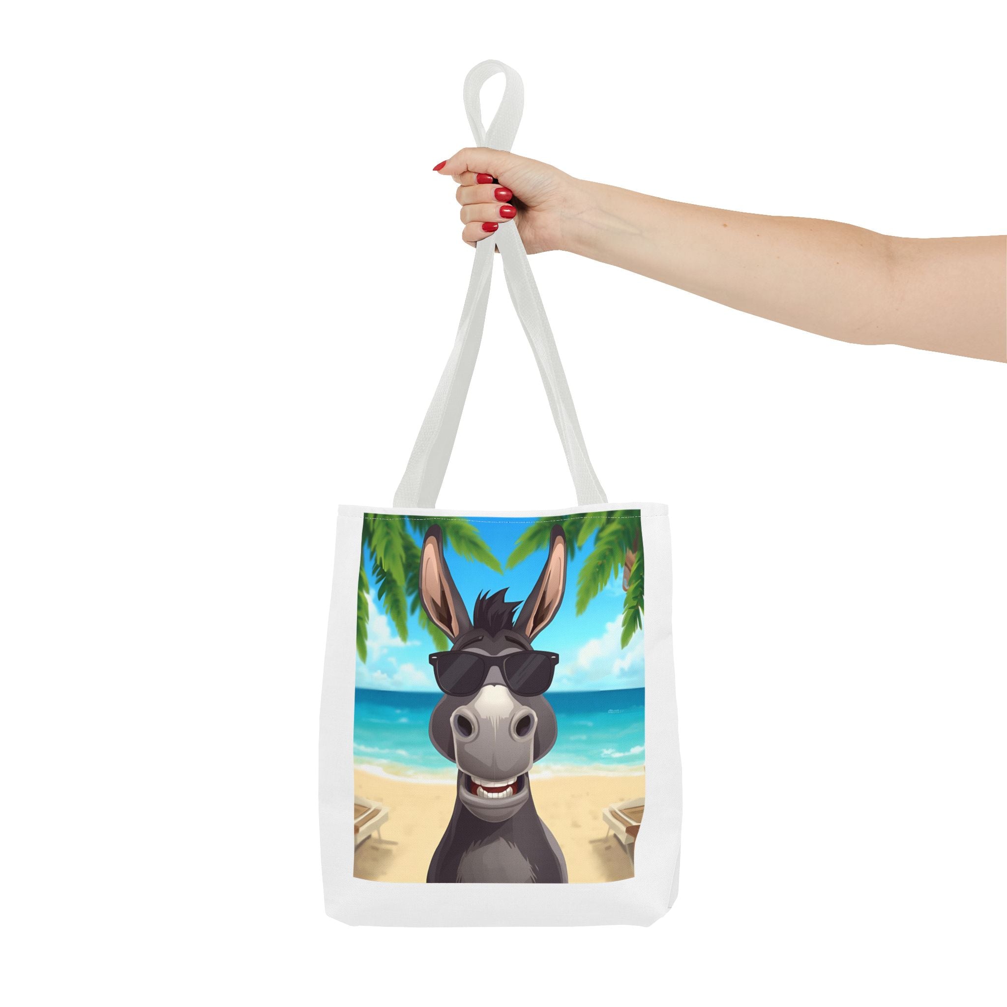 Chill Donkey Tote Bag, Beach Bag, Summer Accessory, Fun Animal Design, Gift for Animal Lovers, Eco-Friendly Shopping Bag