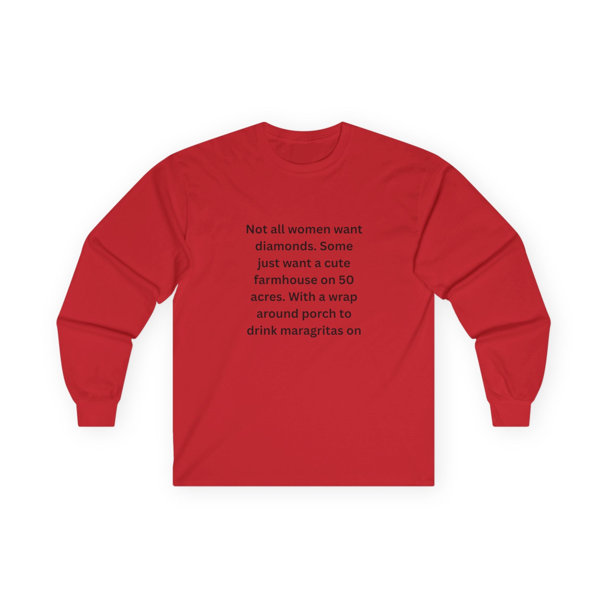 Farmhouse Dreams Long Sleeve Tee - Cute Gift for Women, Relaxed Fit Shirt, Cozy Casual Wear, Farm Life Inspiration, Gift for Her