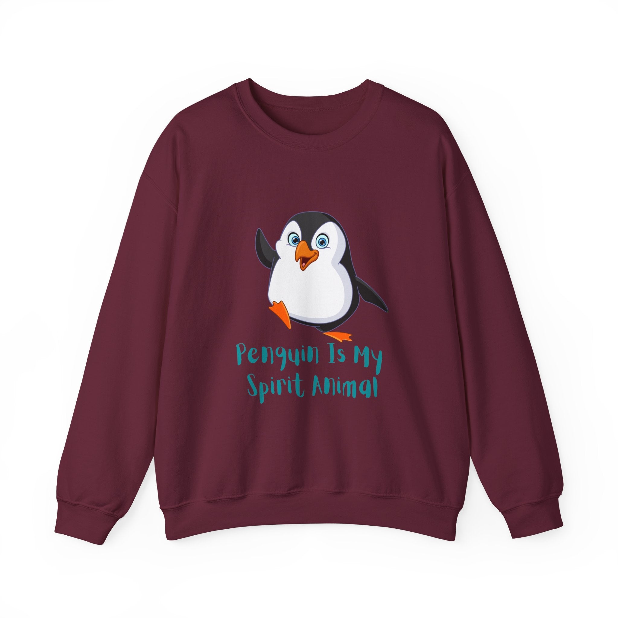 Penguin Spirit Animal Crewneck Sweatshirt - Cozy Gift for Animal Lovers, Winter Layer, Cute Sweatshirt, Funny Gift, Casual Wear
