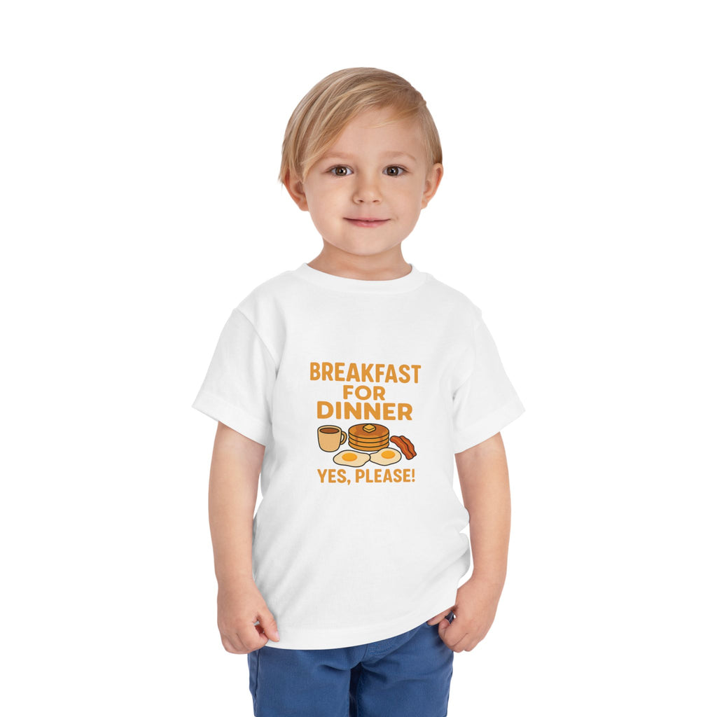 Breakfast For Dinner Toddler Short Sleeve Tee