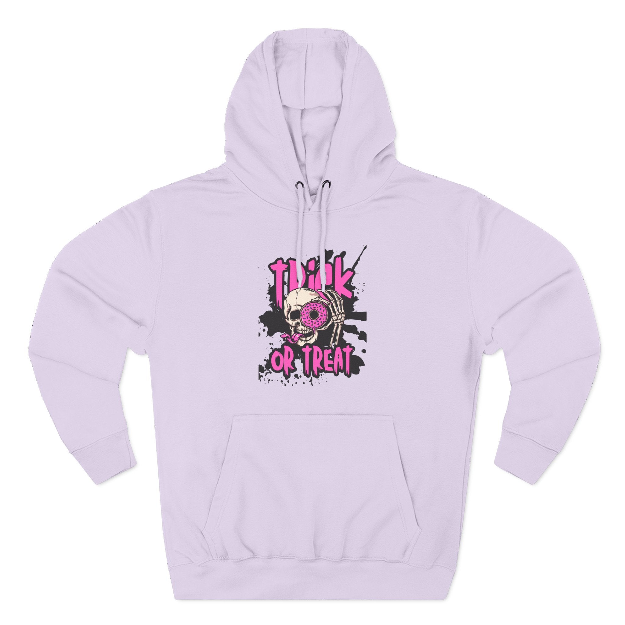 Trick Or Treat Skull Three-Panel Fleece Hoodie