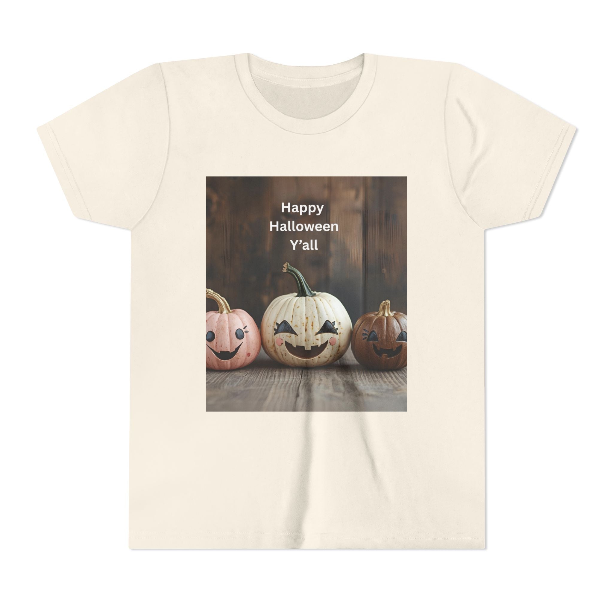 Happy Halloween Youth Tee, Kids Halloween Shirt, Pumpkin T-Shirt, Fall Festival Apparel, Trick or Treat Wear, Spooky Season Top