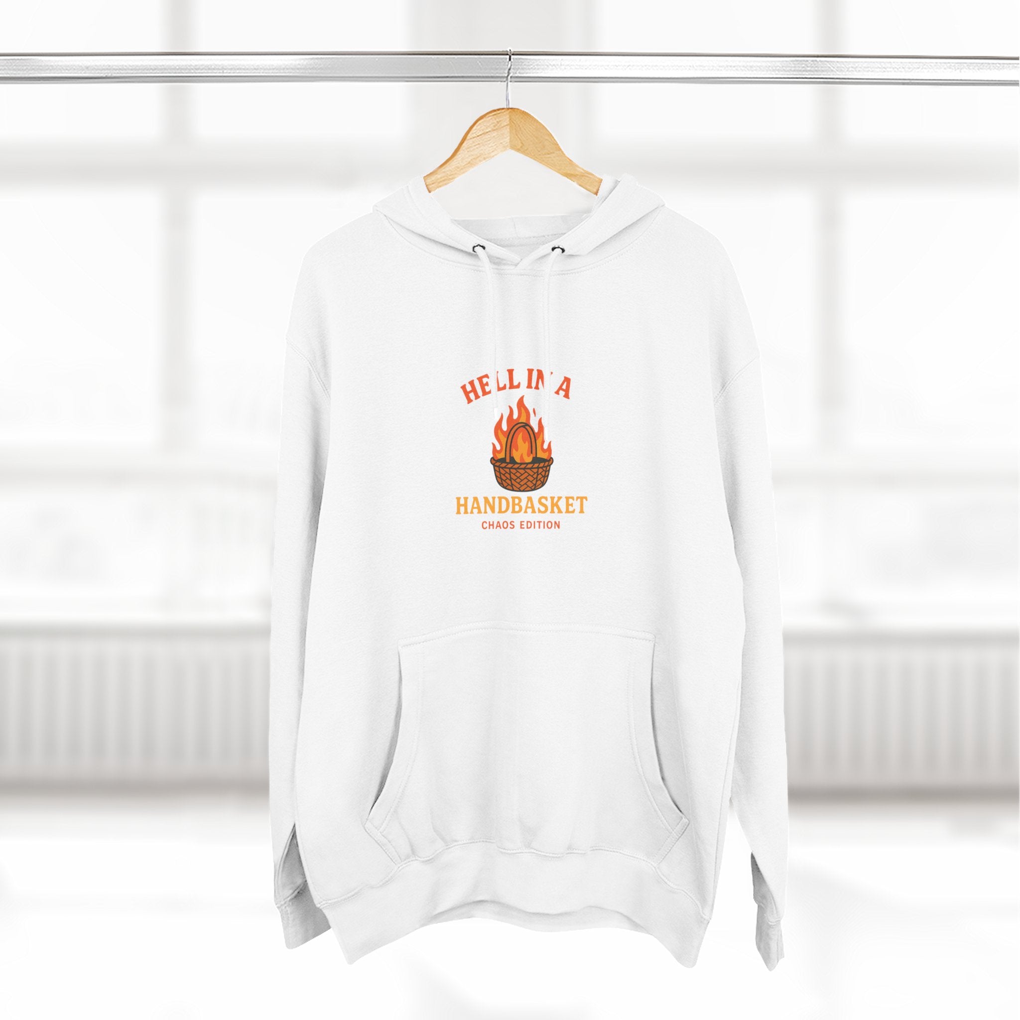 Hell In A HandBasket Funny Three-Panel Fleece Hoodie