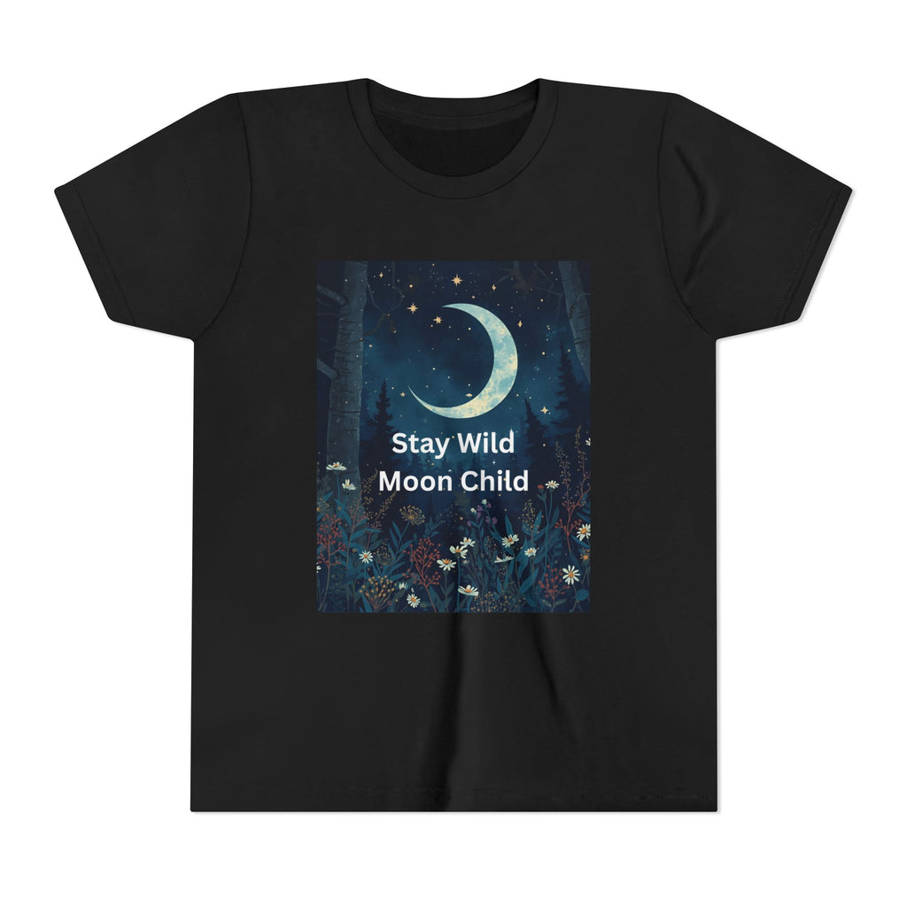Stay Wild Moon Child Youth Tee - Adventure Tee, Nature Inspired Shirt, Cute Kids Clothing, Gift for Young Explorers, Eco-Friendly Tee