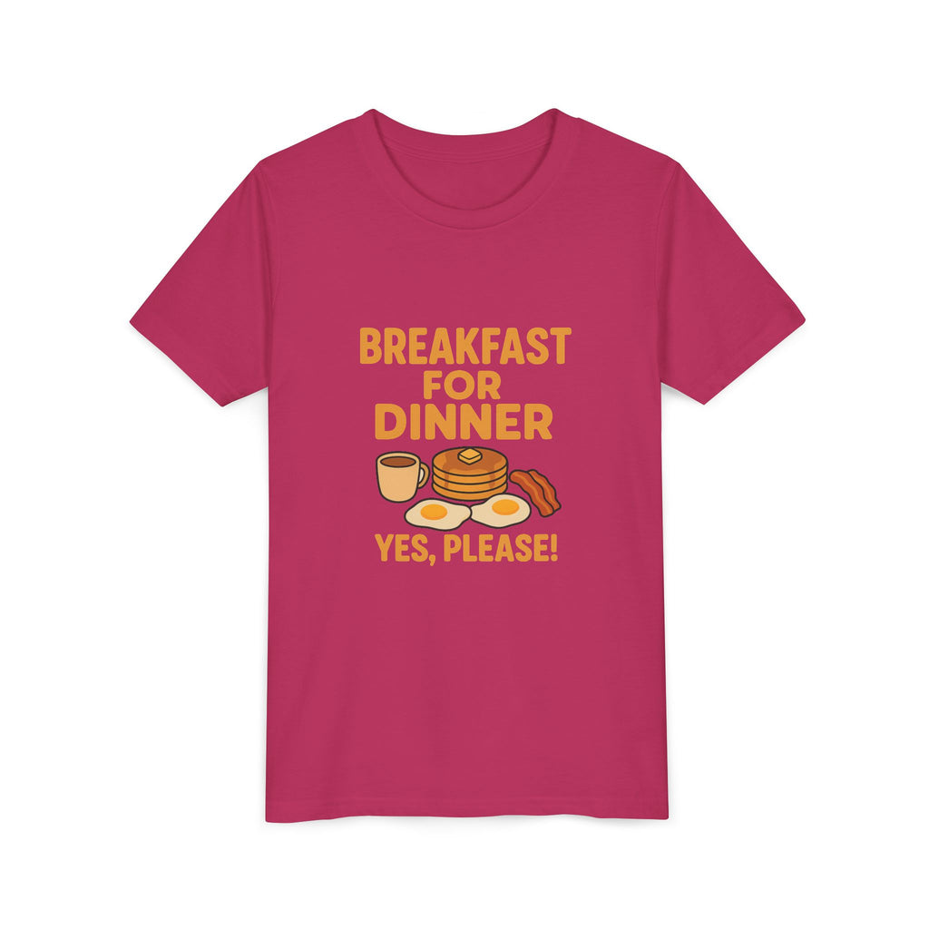Breakfast For Dinner Youth Short Sleeve Tee