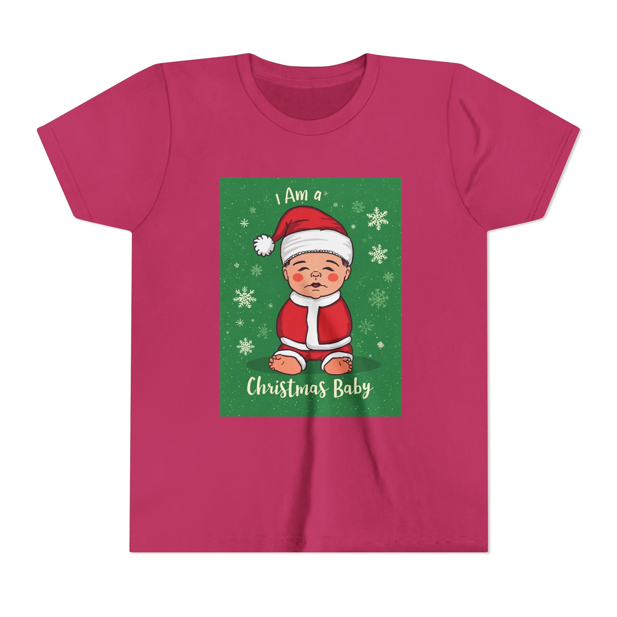 I Am A Christmas Baby Youth Short Sleeve Tee