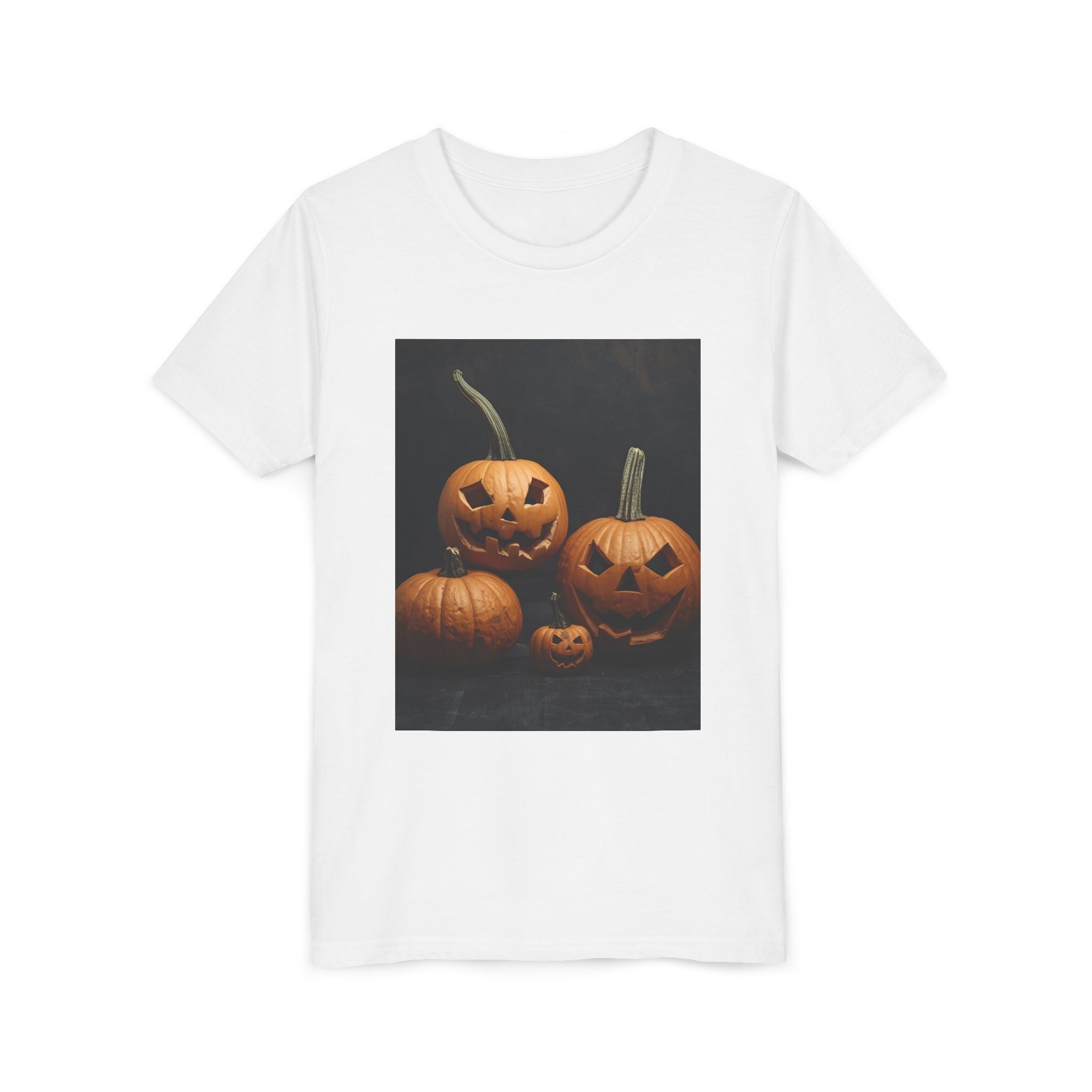 Spooky Halloween Pumpkin Youth Short Sleeve Tee