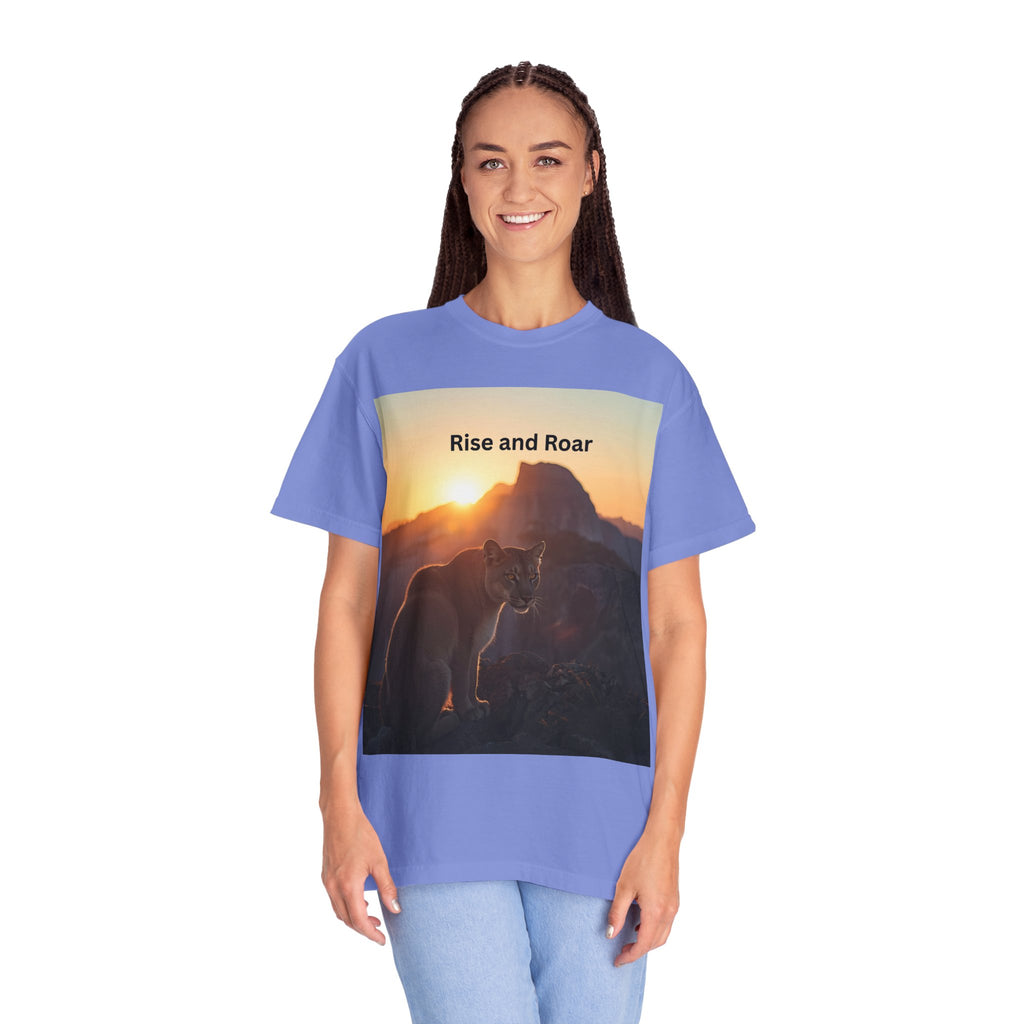 Rise And Roar Sunrise Mountain Lion T-Shirt, Rise and Roar Tee, Unisex Cotton Shirt, Graphic Tee for Nature Lovers, Adventure Apparel, Gifts for [...]