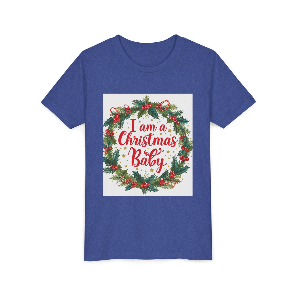 I Am A Christmas Baby Youth Short Sleeve Tee