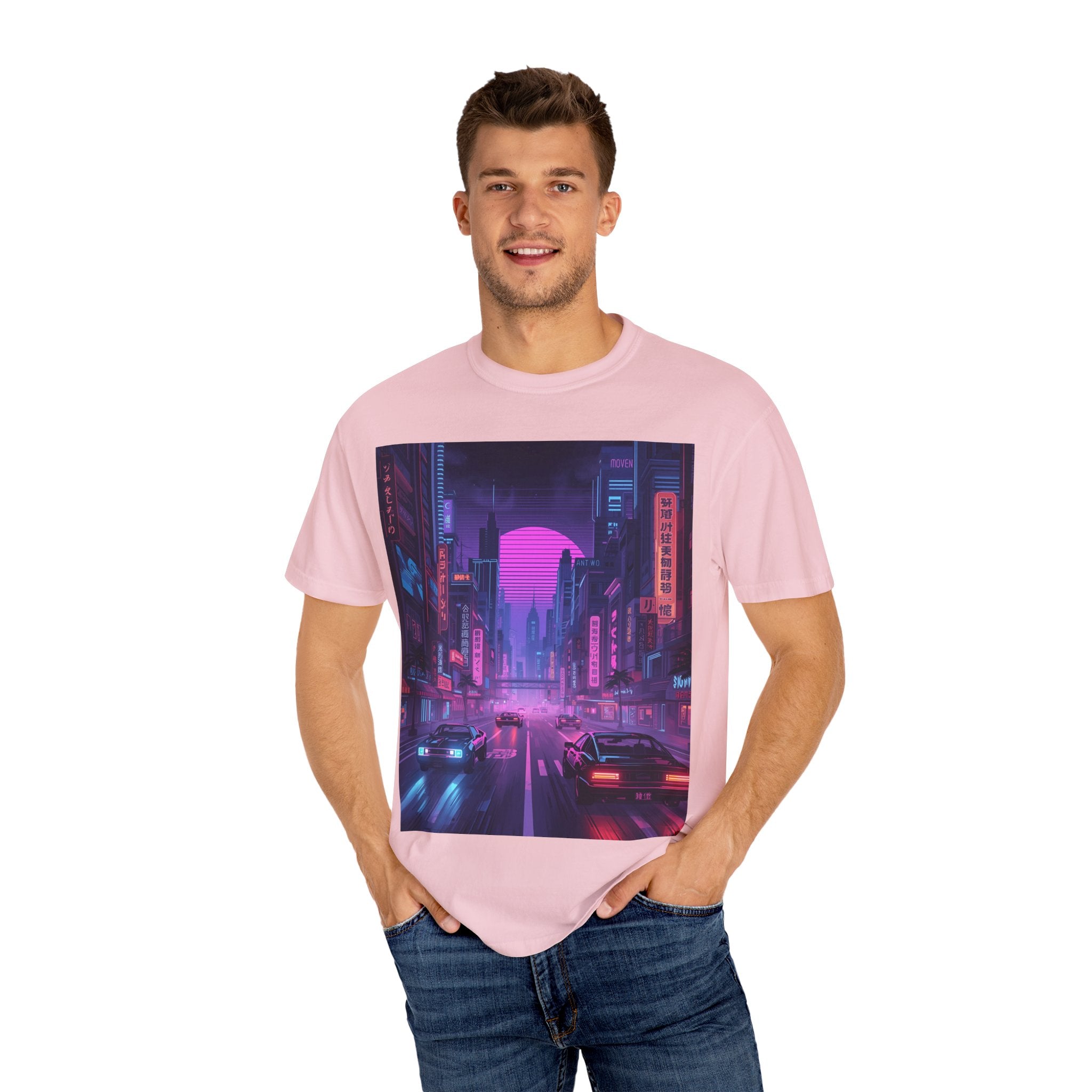 Futuristic City Unisex T-Shirt, Trendy Graphic Tee, Streetwear Style, Perfect for Gifts, Casual Wear, Summer Vibes