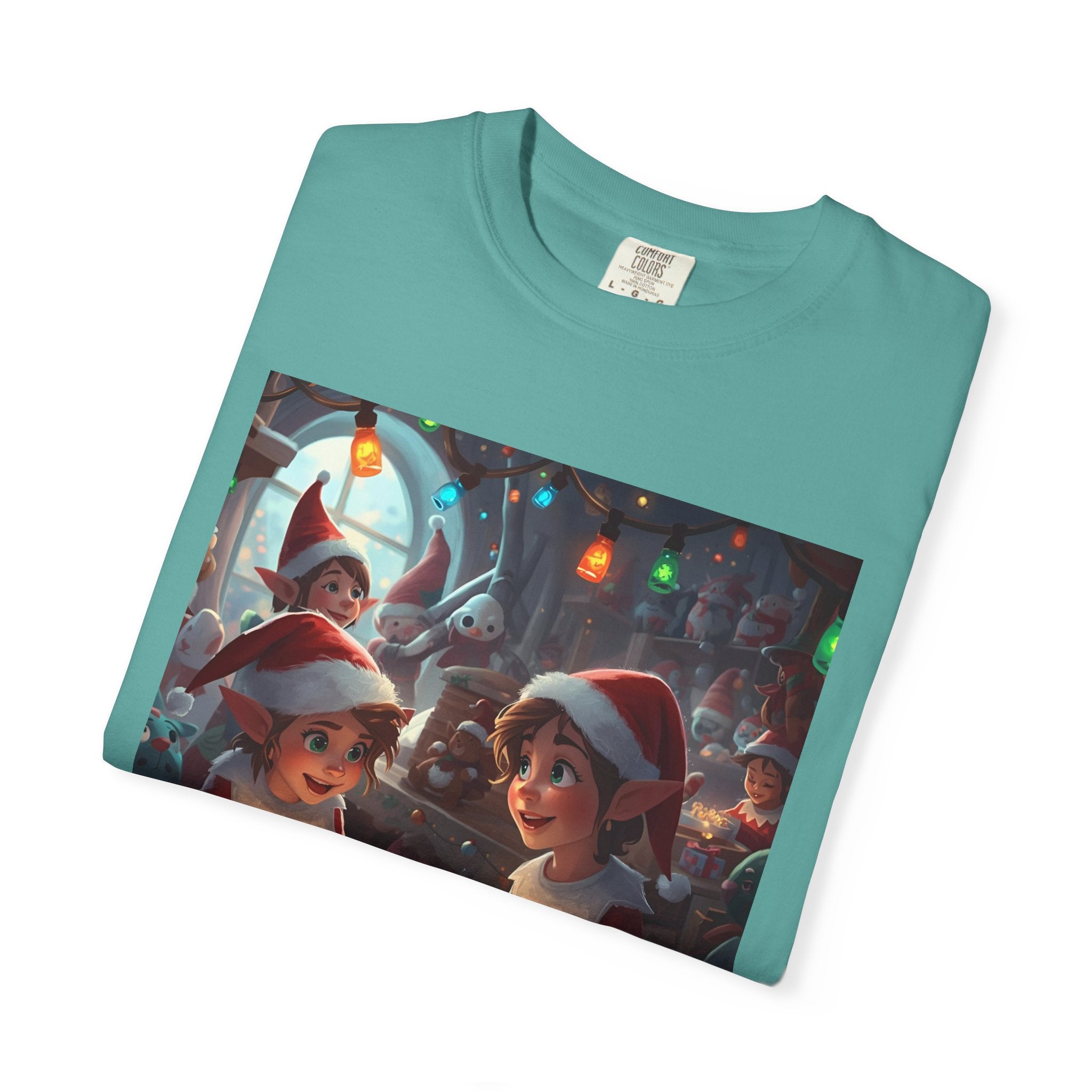 Festive Christmas Elf T-Shirt, Holiday Gift, Unisex Tee, Seasonal Wear, Family Celebration, Santa Theme