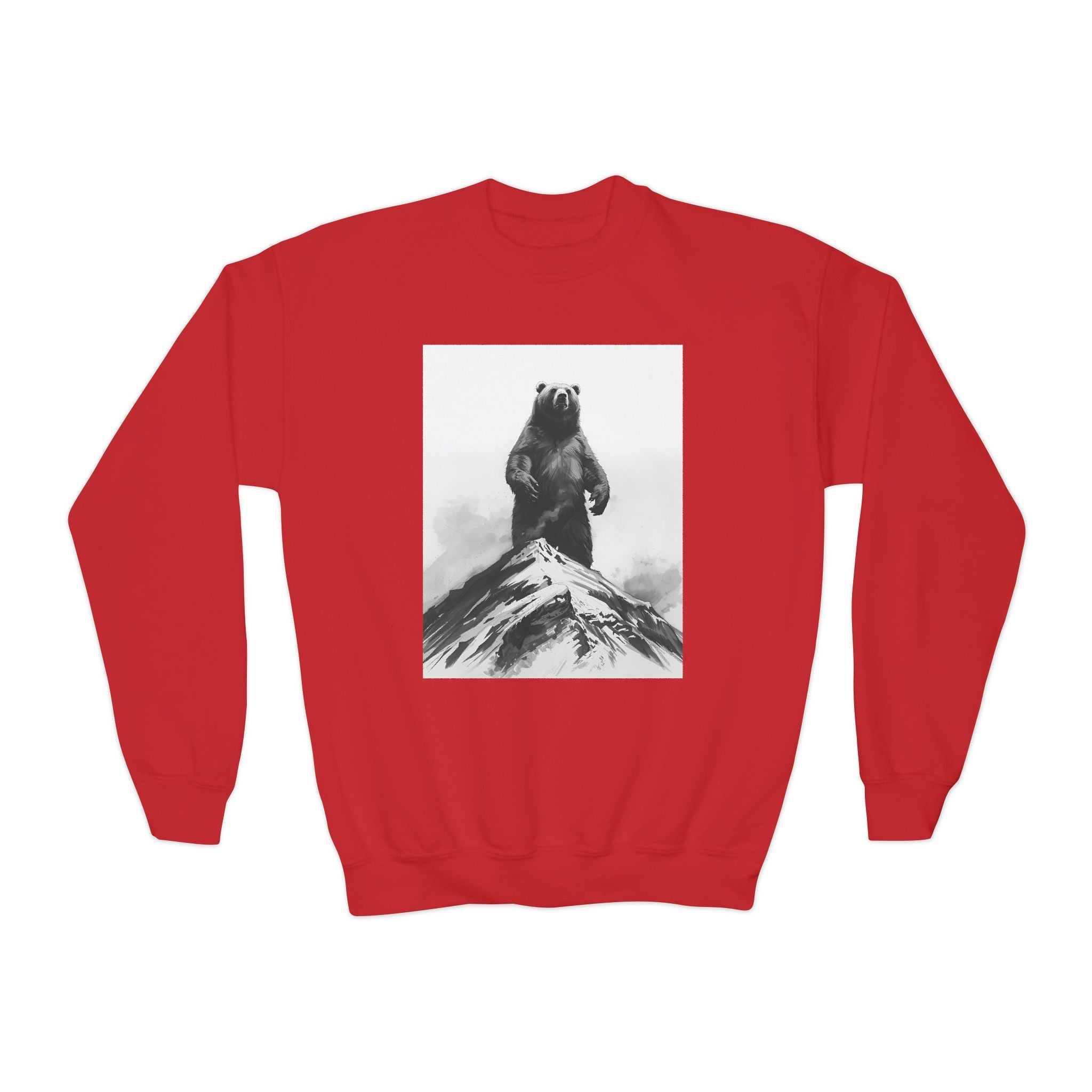 Bear Mountain Snow Youth Crewneck Sweatshirt