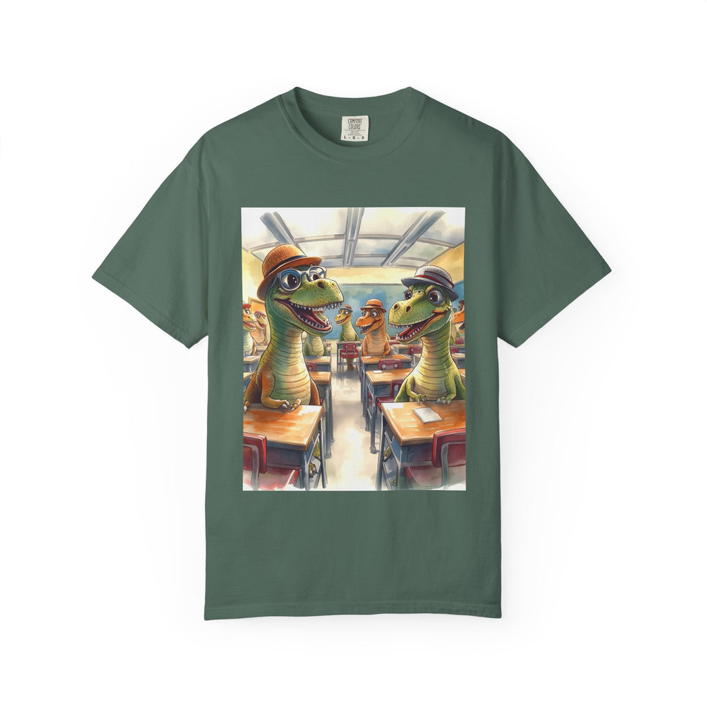 Dinosaur Classroom Unisex T-Shirt: Fun, Casual Wear for Kids, Teachers, Dino Lovers, Birthday Gifts, Everyday Use