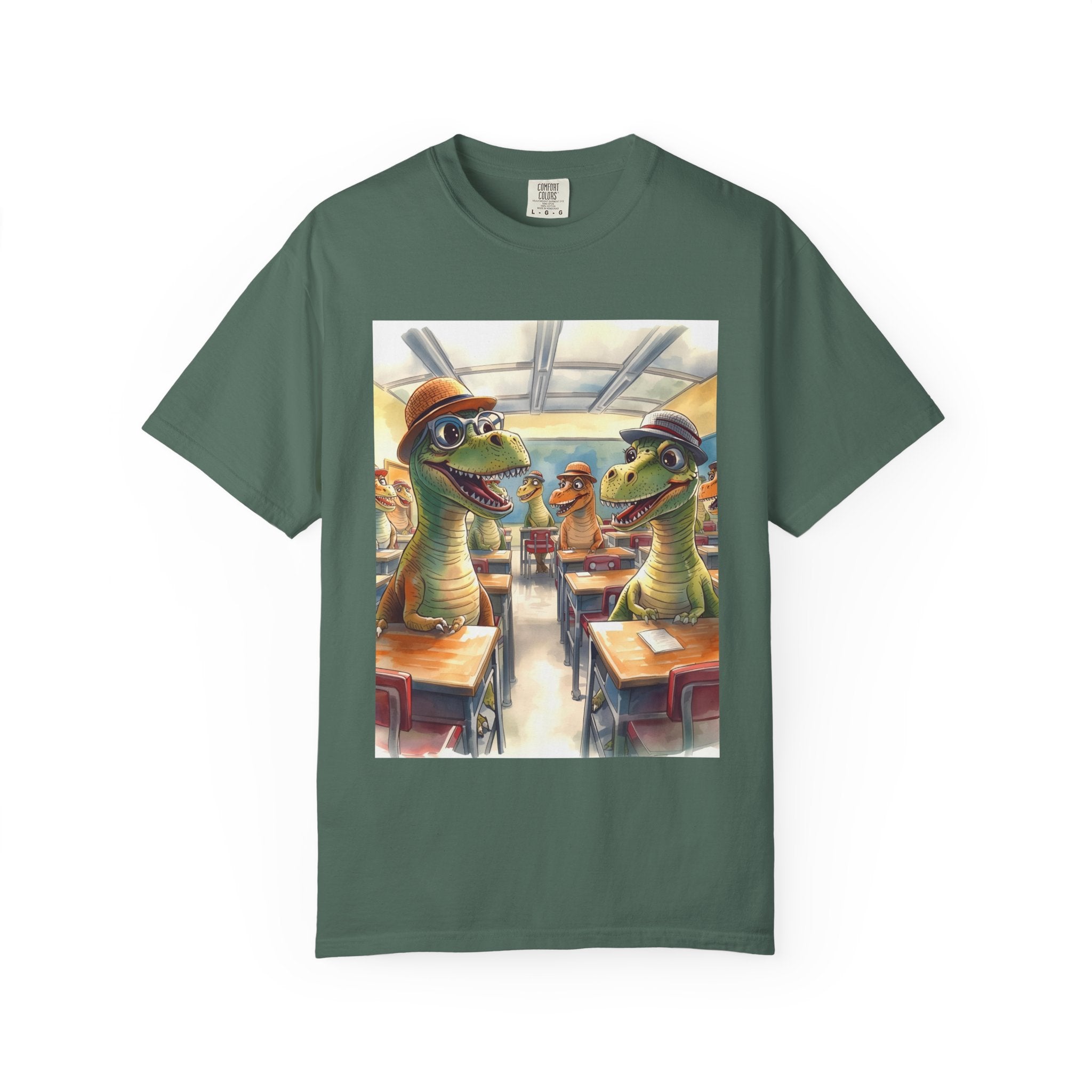 Dinosaur Classroom Unisex T-Shirt: Fun, Casual Wear for Kids, Teachers, Dino Lovers, Birthday Gifts, Everyday Use