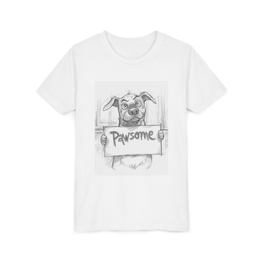 Pawsome Youth Tee - Adorable Dog Design, Gift for Animal Lovers, Birthday, Back to School, Fun Pet Shirt, Kids' Fashion