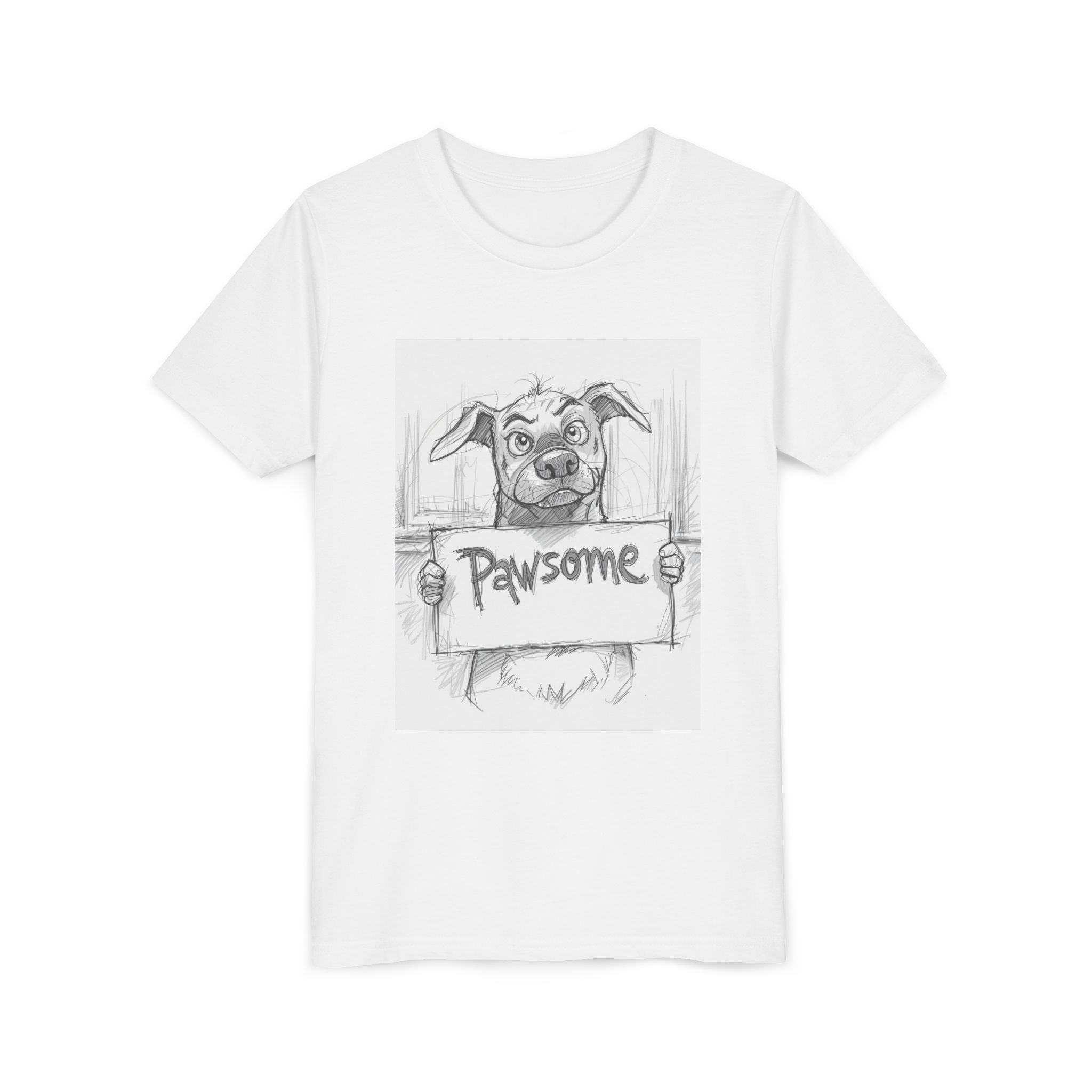 Pawsome Youth Tee - Adorable Dog Design, Gift for Animal Lovers, Birthday, Back to School, Fun Pet Shirt, Kids' Fashion