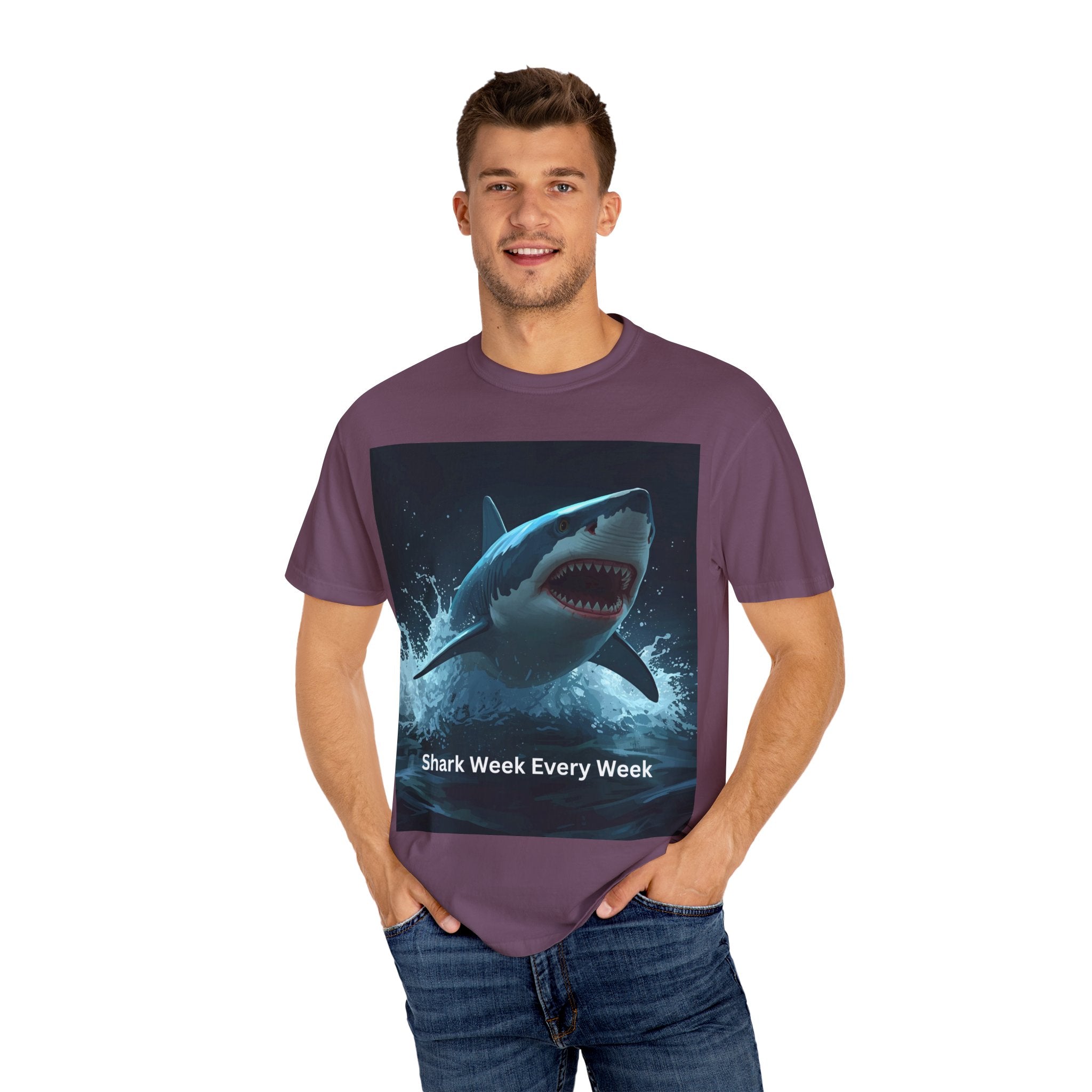 Shark Week Unisex T-Shirt | Fun Ocean Lover Tee, Summer Beachwear, Gift for Shark Fans, Party Outfit, Ocean Conservation Awareness