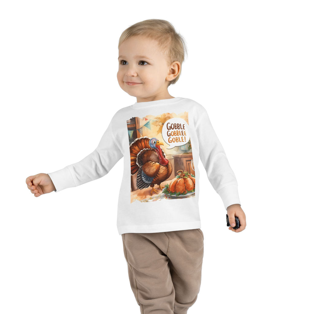 Thanksgiving Turkey Toddler Long Sleeve Tee
