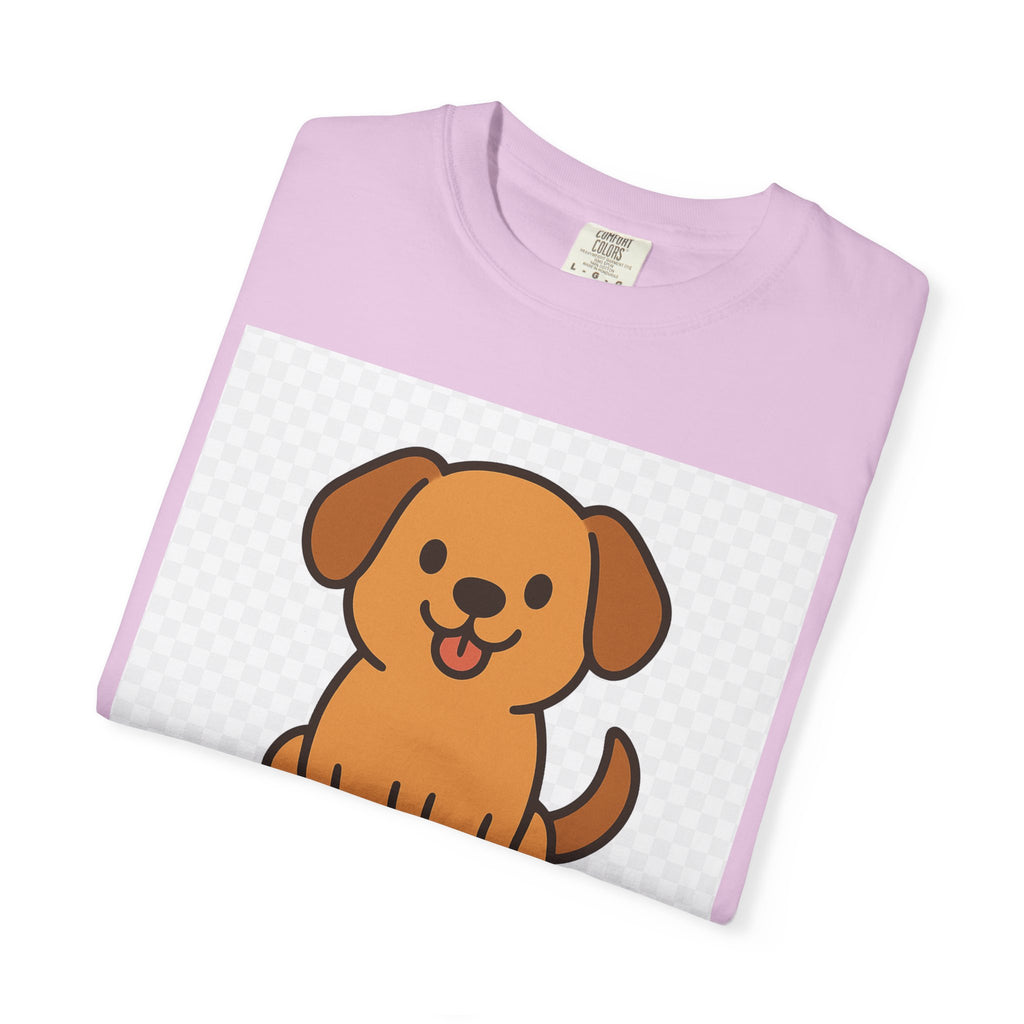 Dog Lover Garment-Dyed T-Shirt, Cute Animal Tee, Pet Parent Gift, Casual Dog Shirt, Unisex Doggy Apparel