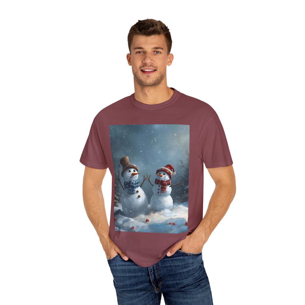 Christmas Winter Snowman T-Shirt, Festive Holiday Tee, Family Holiday Shirt, Cozy Winter Outfit, Seasonal Gift Idea