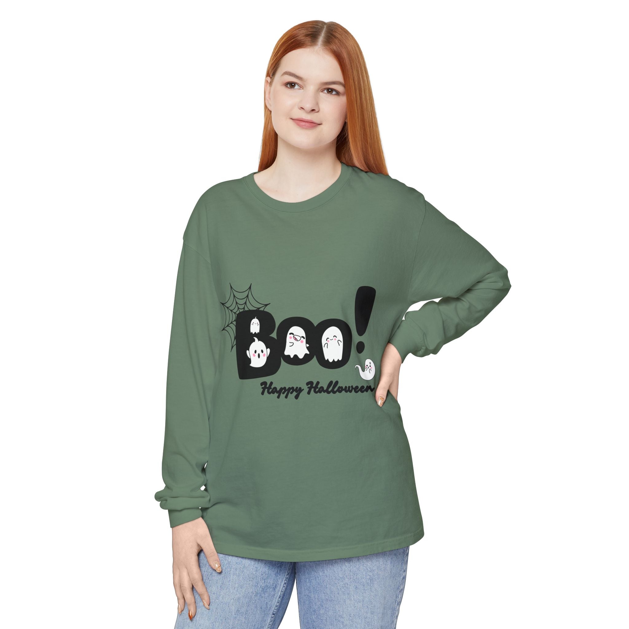 Halloween Boo Long Sleeve T-Shirt, Unisex Spooky Tee, Perfect for Fall Celebrations, Ghost Graphic Shirt, October Style Apparel, Casual [...]