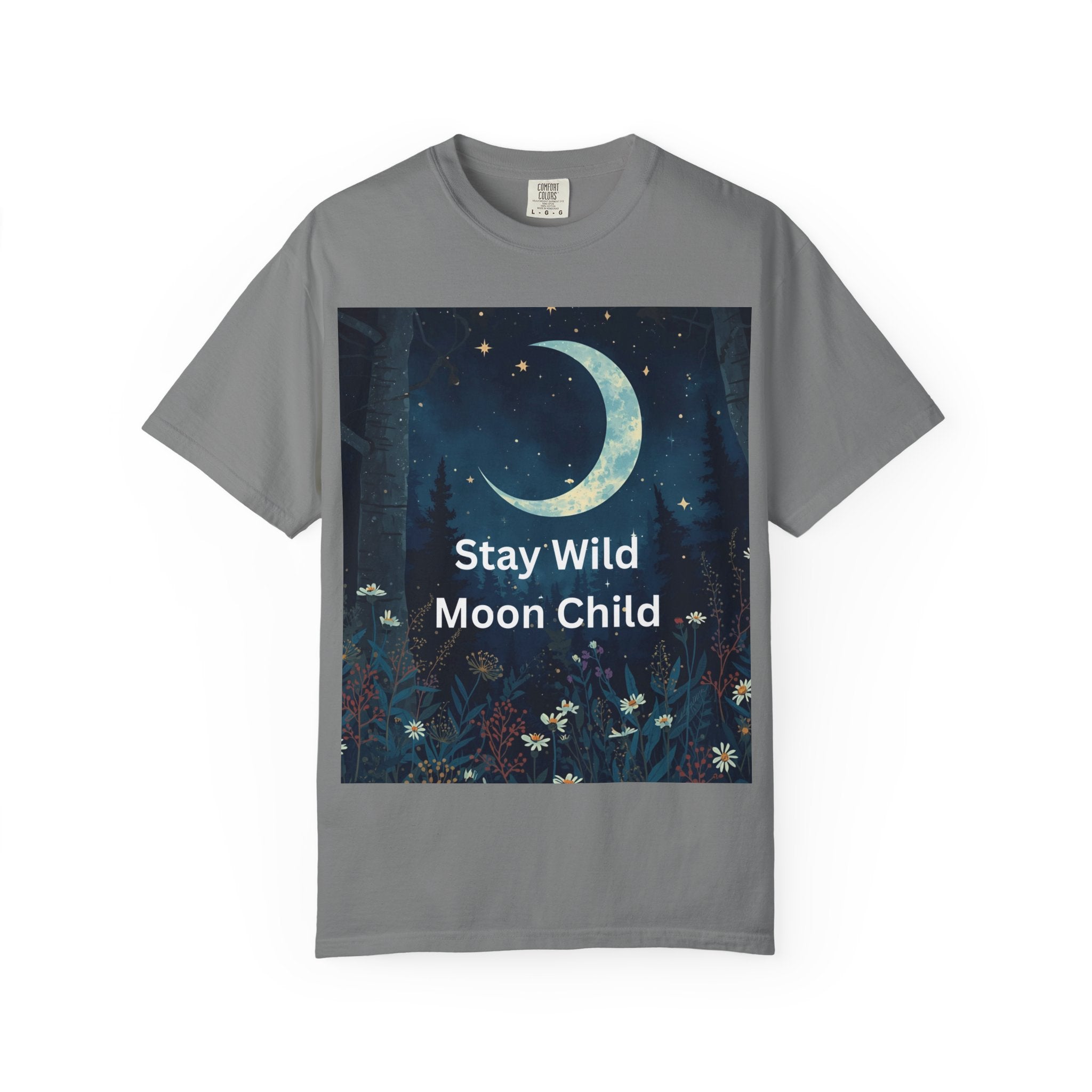 Unisex Stay Wild Moon Child T-Shirt, Stay Wild Graphic Tee, Boho Style Shirt, Gift for Nature Lovers, Vintage Vibe Apparel