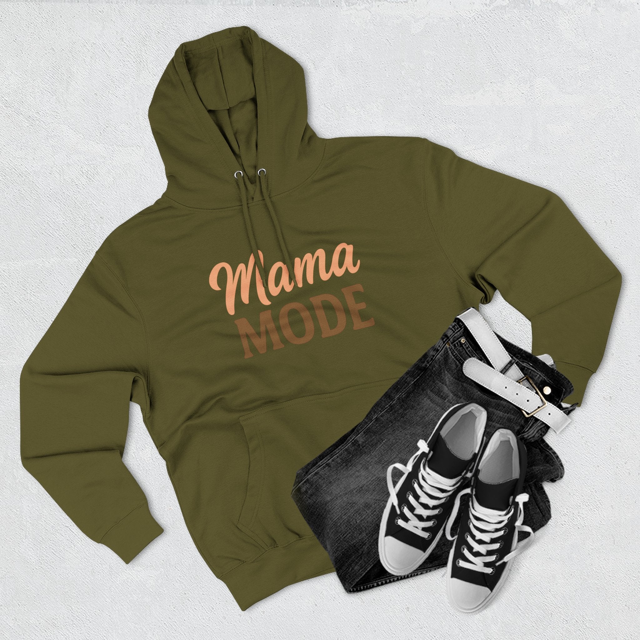 Mama Mode Hoodie — Cozy Casual Fleece Sweatshirt for Moms