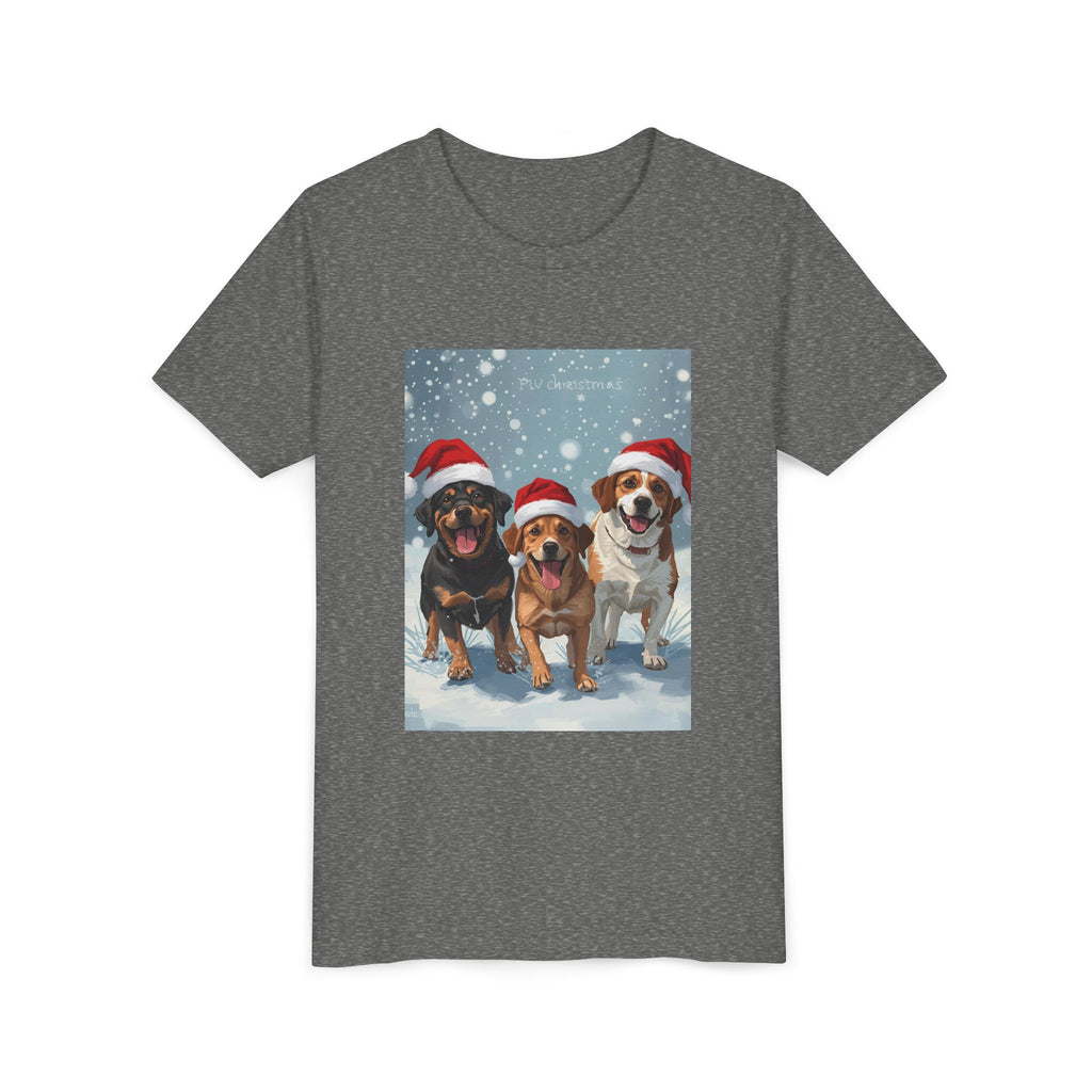 Cute Christmas Dogs Youth Short Sleeve Tee