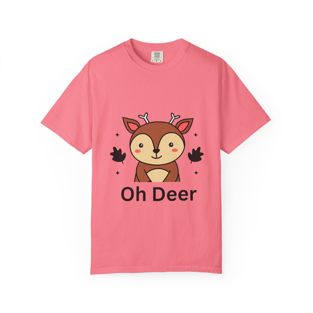 Cute Animal Graphic T-Shirt, Oh Deer Tee, Gift for Animal Lovers, Funny Shirt for Family, Casual Wear, Unisex Fashion