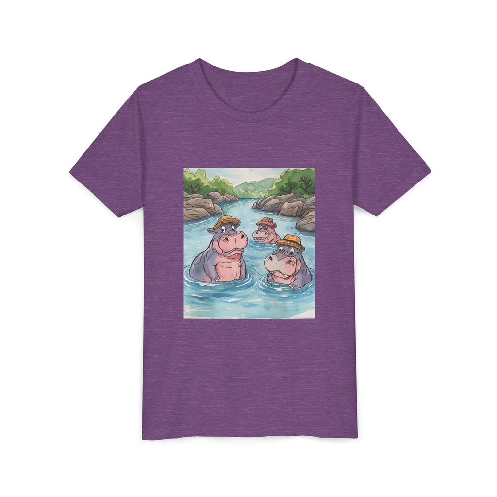 Hippo Cute Youth Short Sleeve Tee