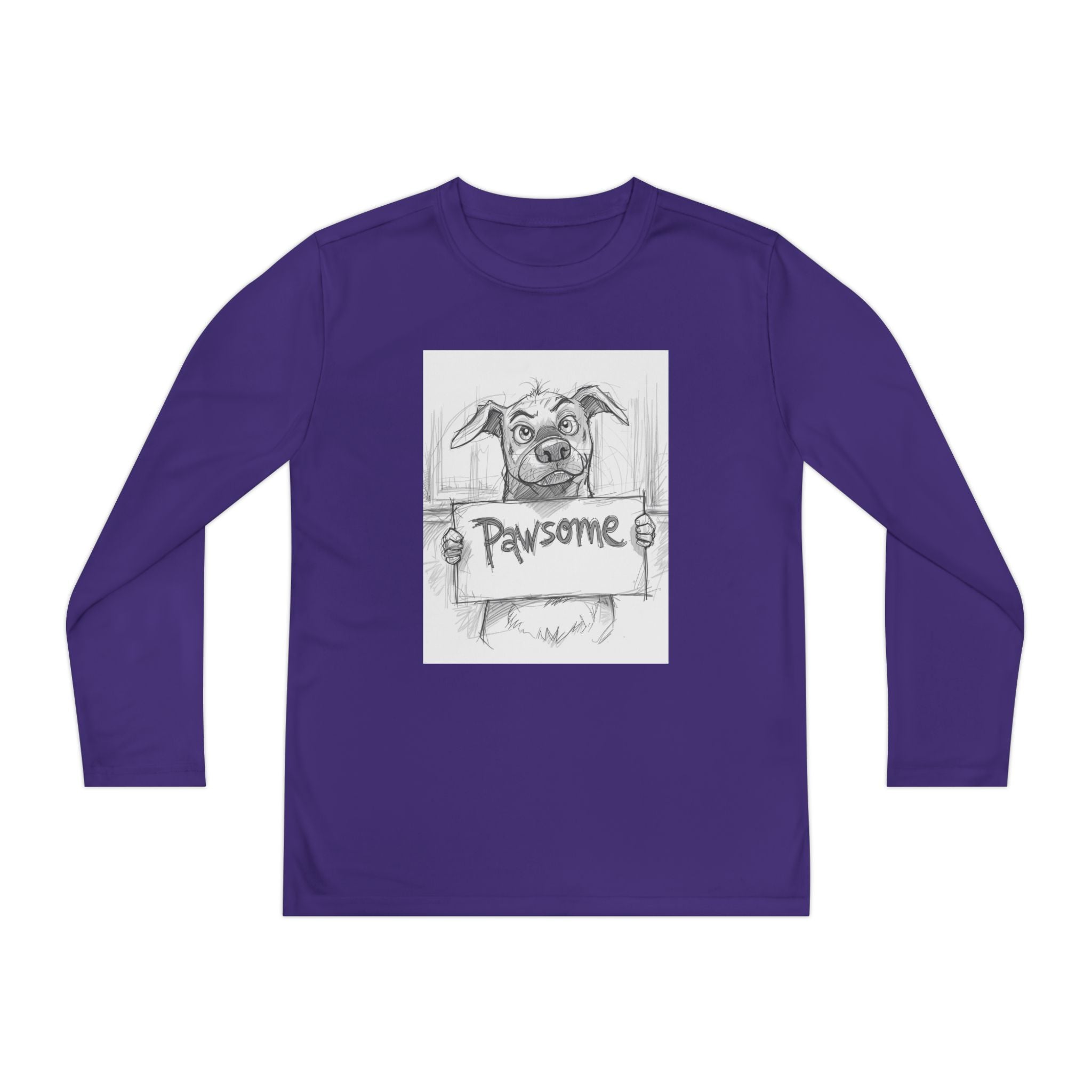 Pawsome Dog Youth Long Sleeve Competitor Tee