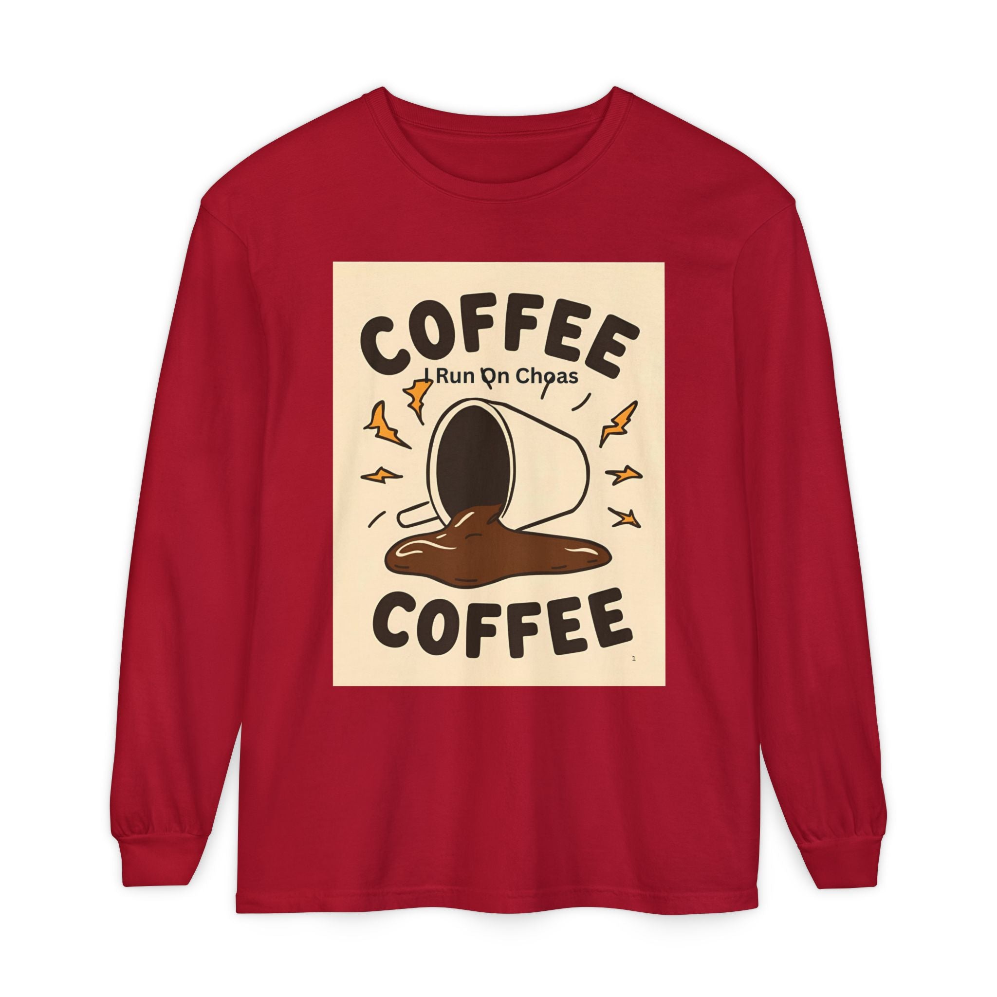 Coffee Coffee Unisex Garment-dyed Long Sleeve T-Shirt