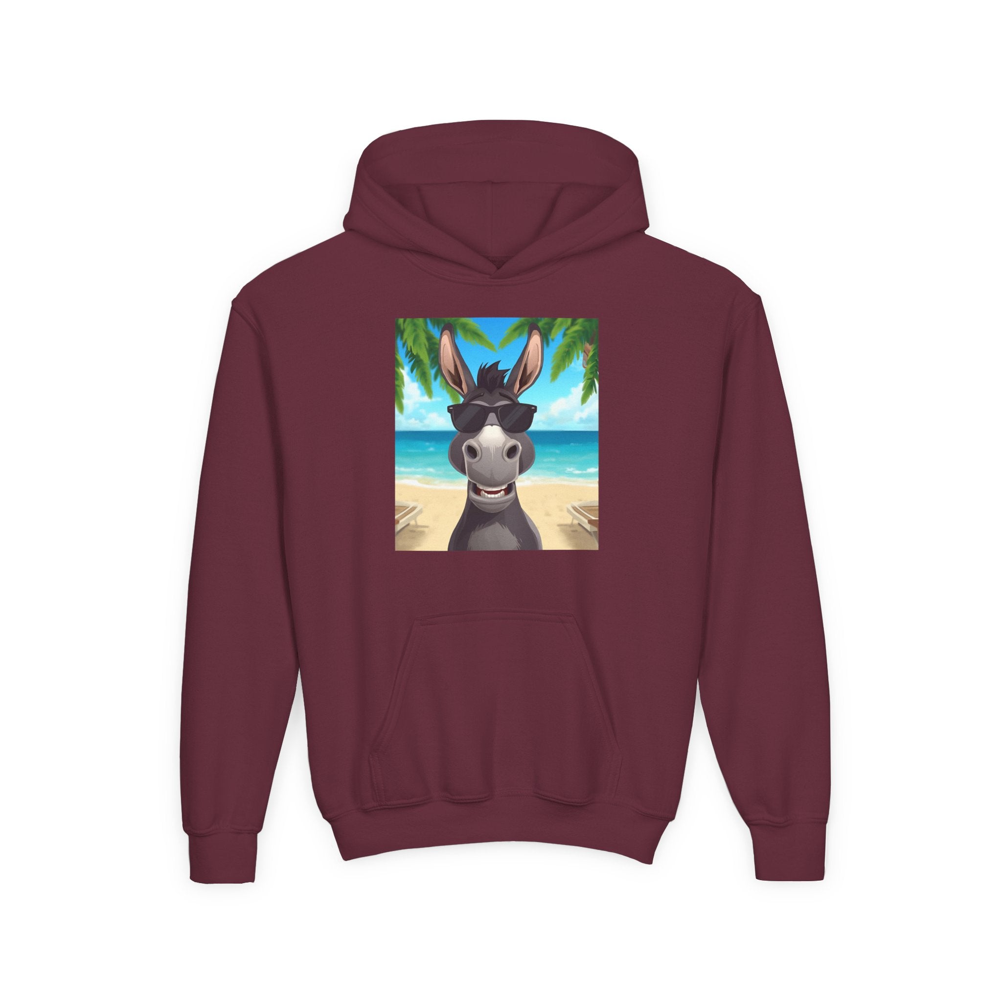 Donkey Beach Vibes Youth Heavy Blend Hooded Sweatshirt