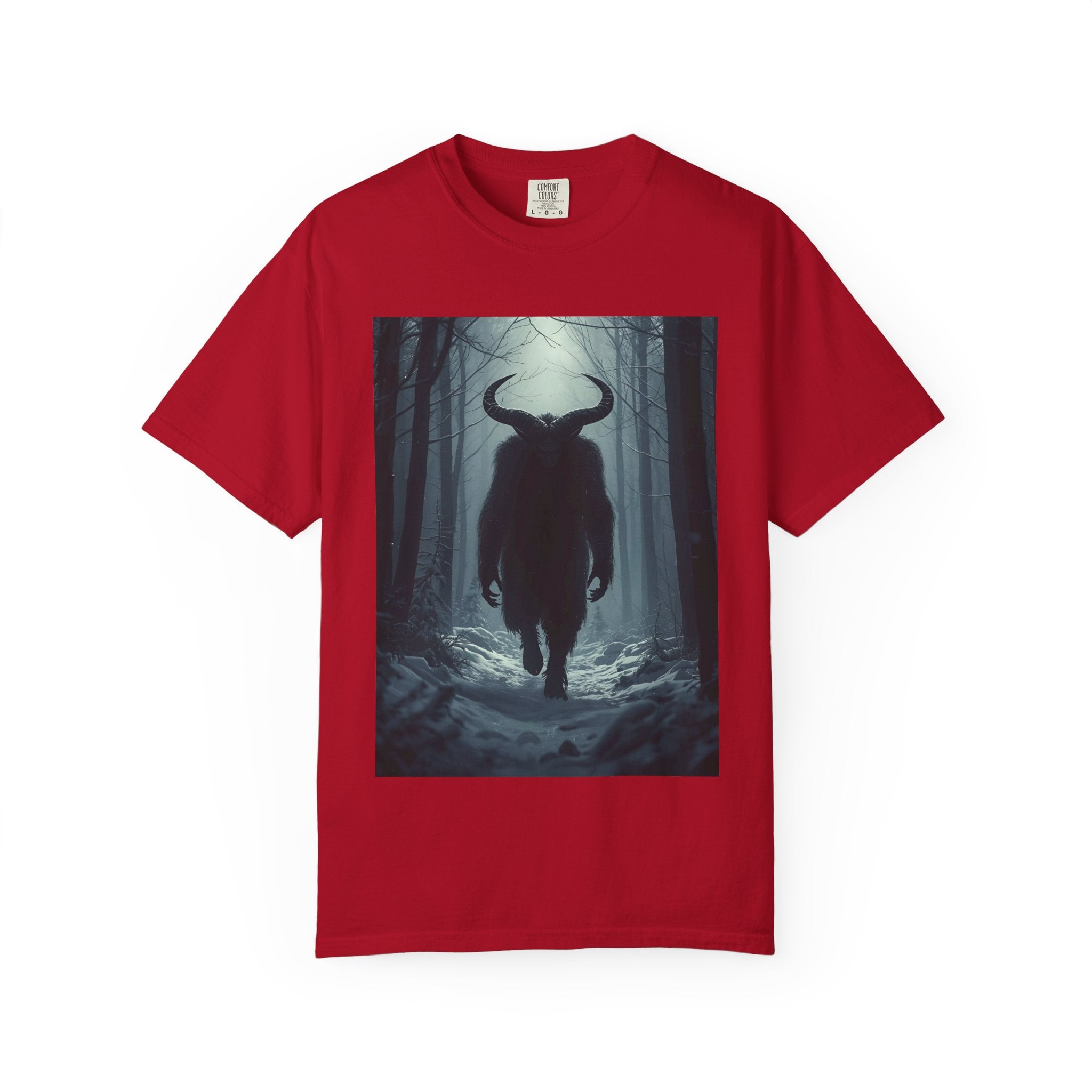 Spooky Mysterious Forest Creature Unisex Garment-Dyed T-Shirt | Unisex Tee, Graphic T-Shirt, Vintage Style, Nature Lover Gift, Unique Artwear