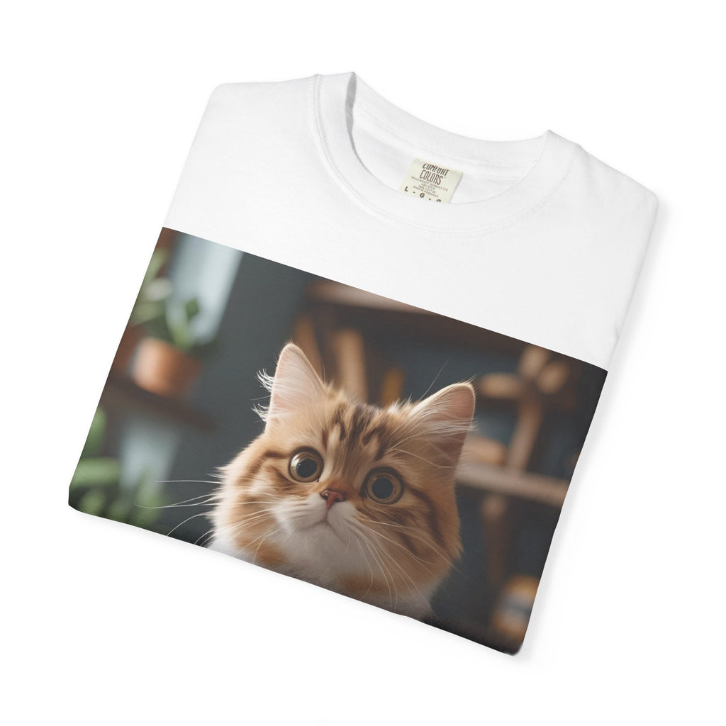 Adorable Cat Graphic T-shirt for Animal Lovers, Cute Pet Tee, Gift for Cat Owners, Casual Wear, Unisex Apparel